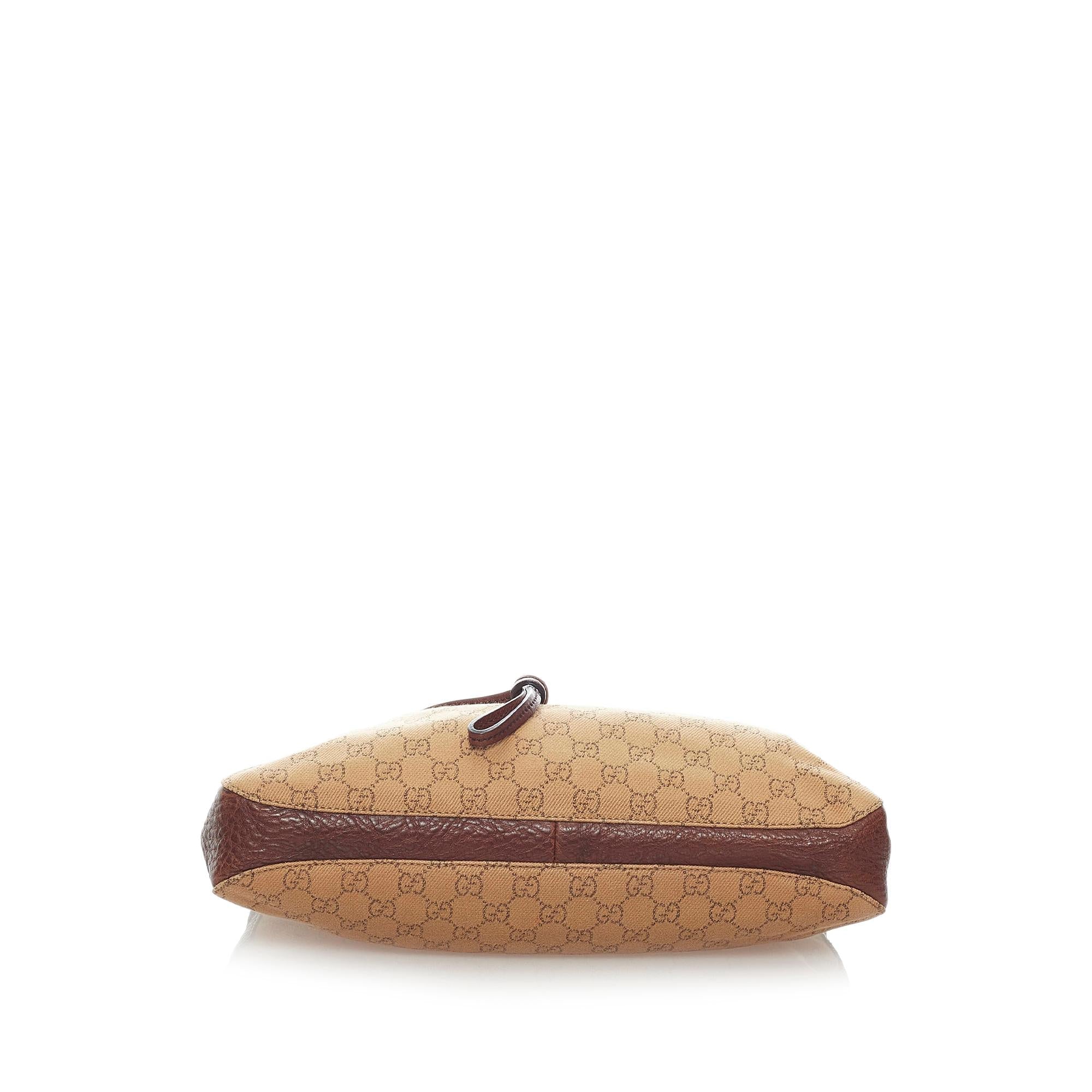 Gucci Gucci Canvas Horsebit Shoulder Bag (SHG-33270)