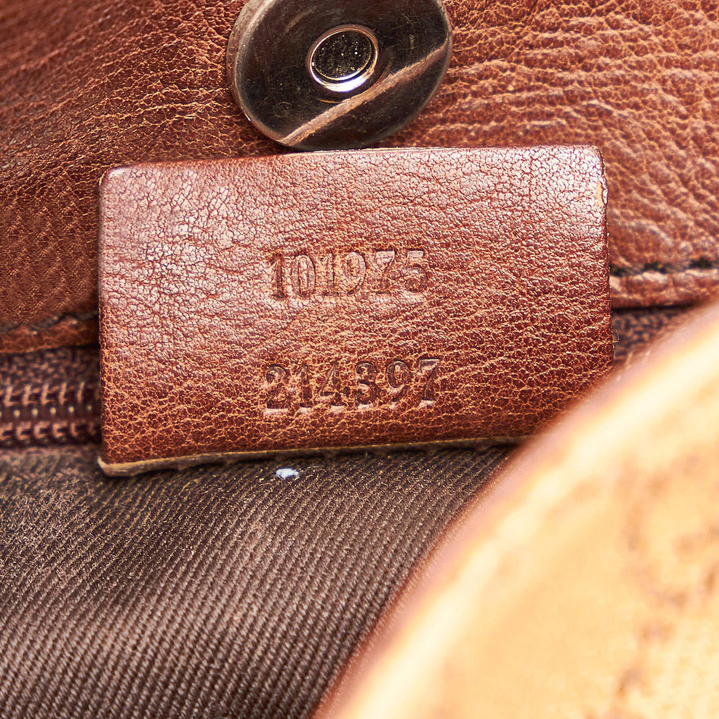 Gucci Gucci Canvas Horsebit Shoulder Bag (SHG-33270)