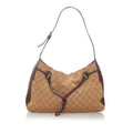 Gucci Gucci Canvas Horsebit Shoulder Bag (SHG-33270)