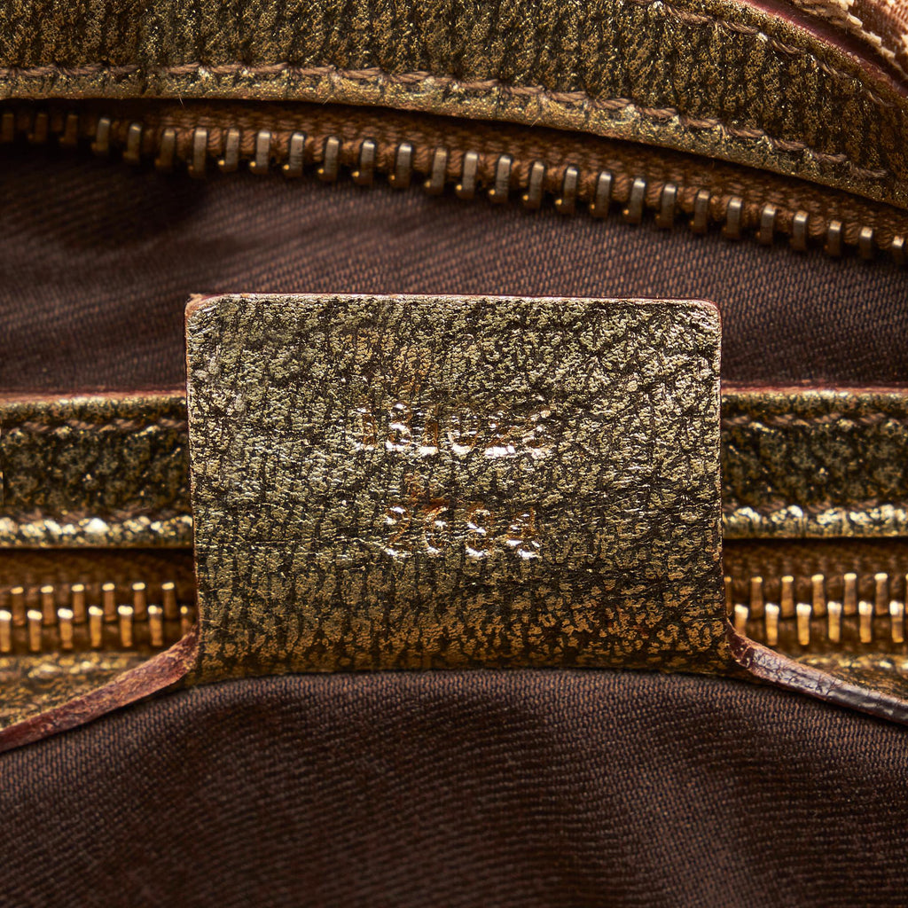Gucci Gucci Canvas Horsebit Shoulder Bag (SHG-33631)