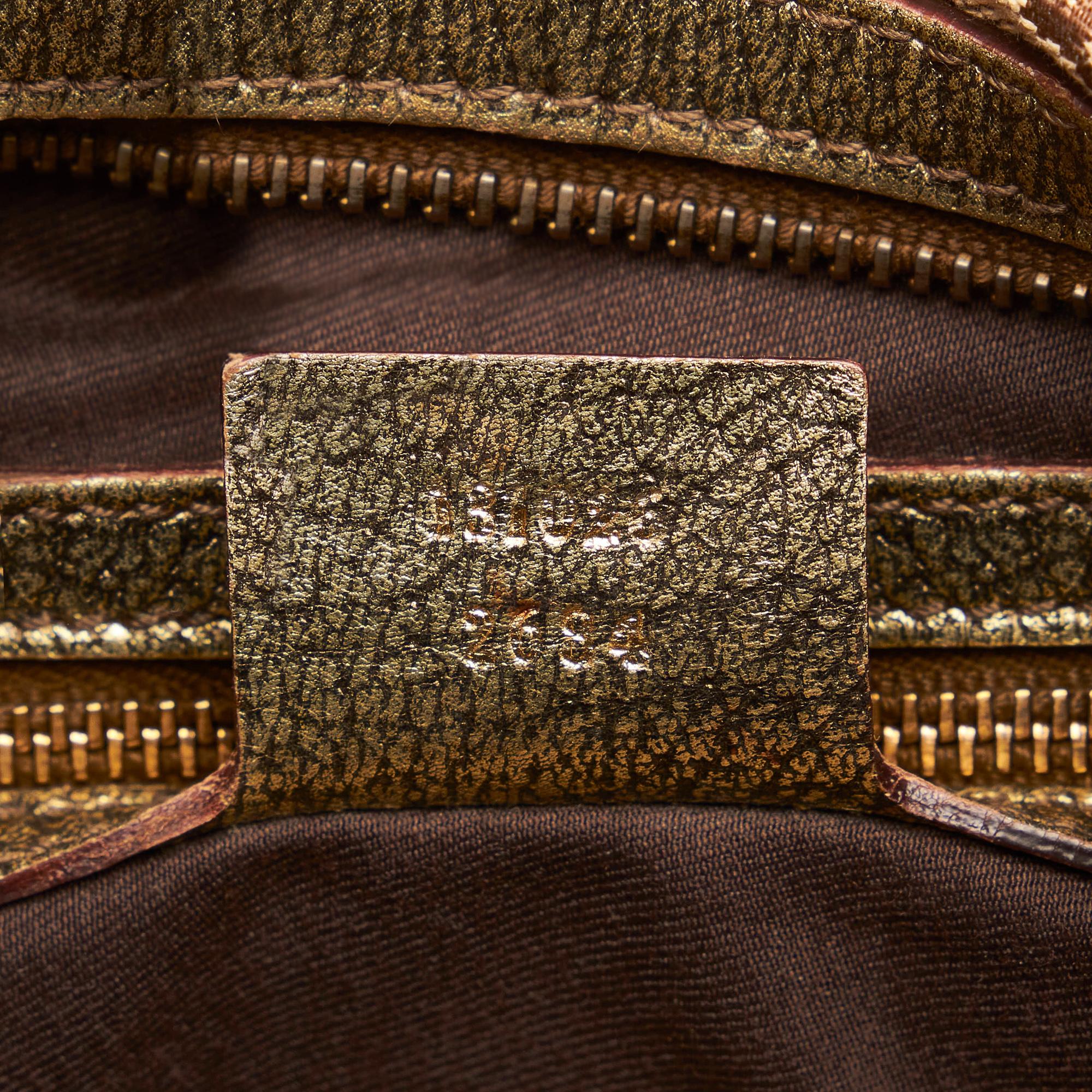 Gucci Gucci Canvas Horsebit Shoulder Bag (SHG-33631)
