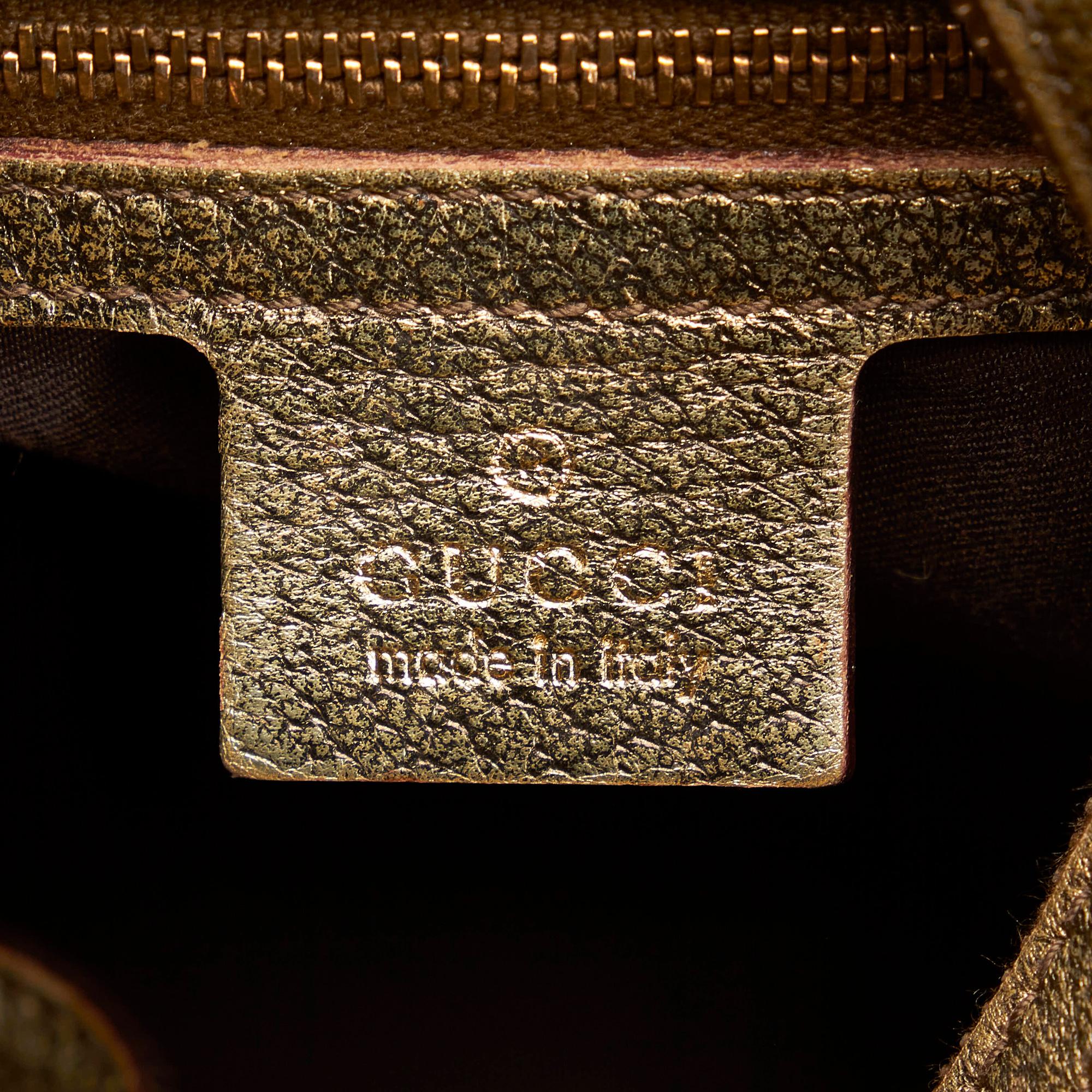 Gucci Gucci Canvas Horsebit Shoulder Bag (SHG-33631)