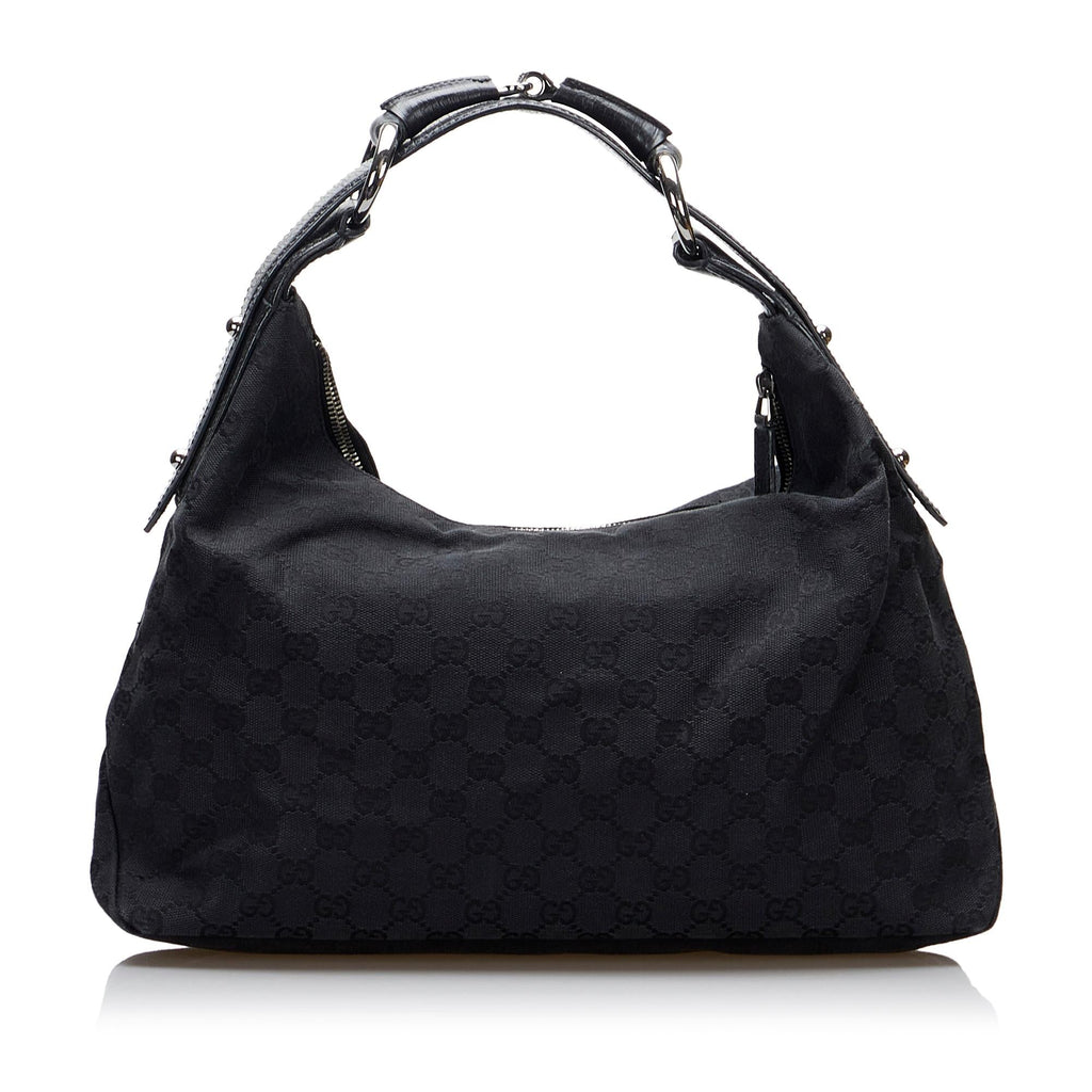 Gucci GG Canvas Horsebit Shoulder Bag (SHG-wbDRzT)