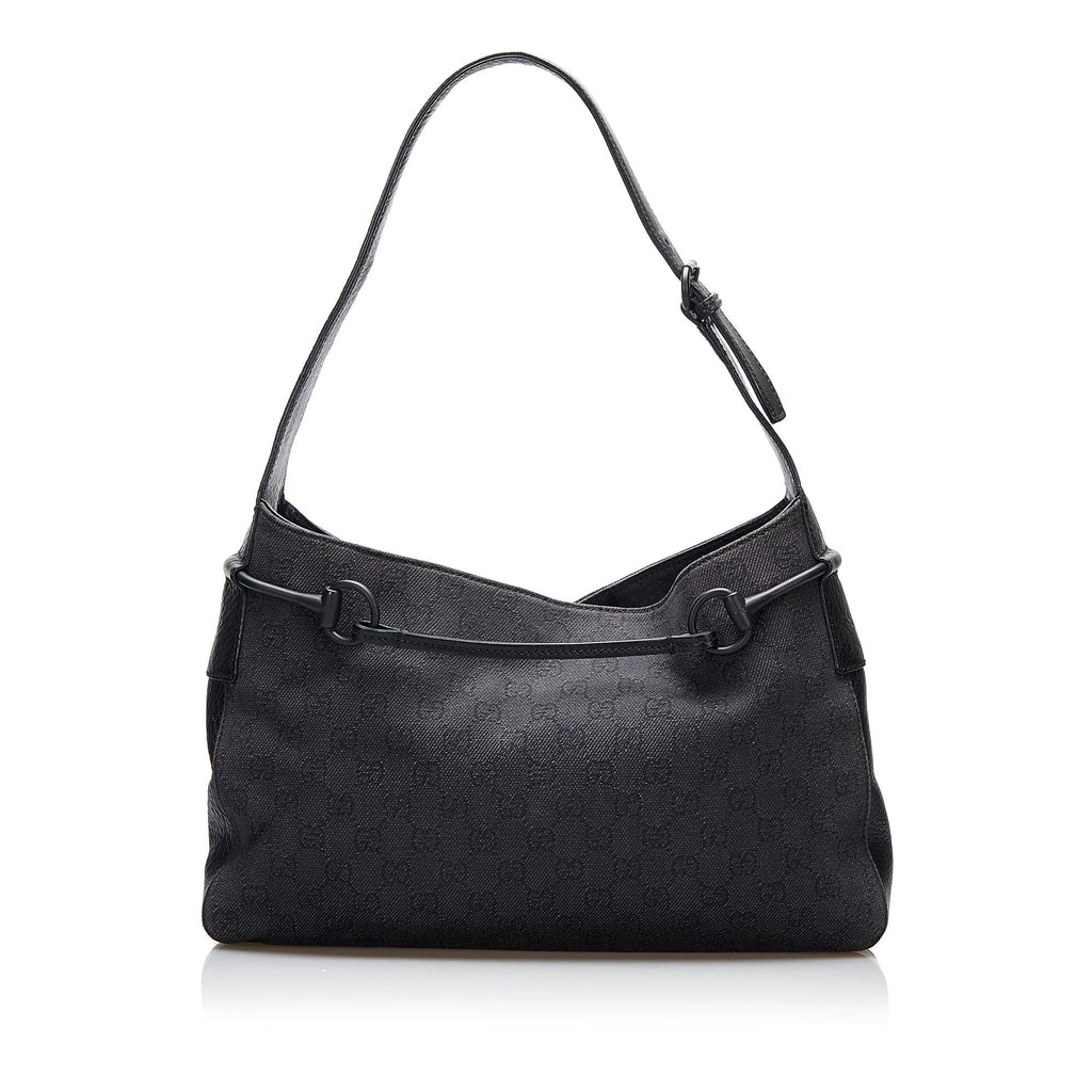 Gucci GG Canvas Horsebit Shoulder Bag (SHG-3xYnnv)