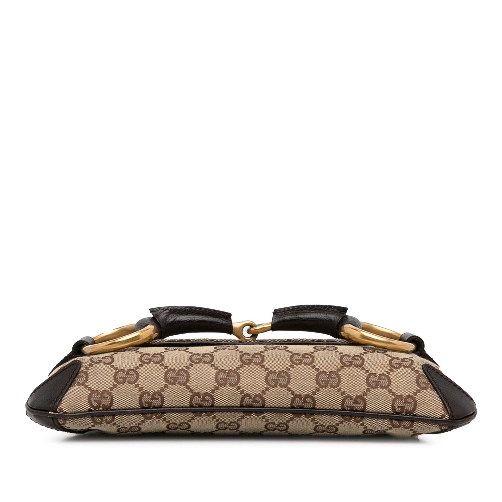 Gucci GG Canvas Horsebit Shoulder Bag (SHG-b3Qp4w)