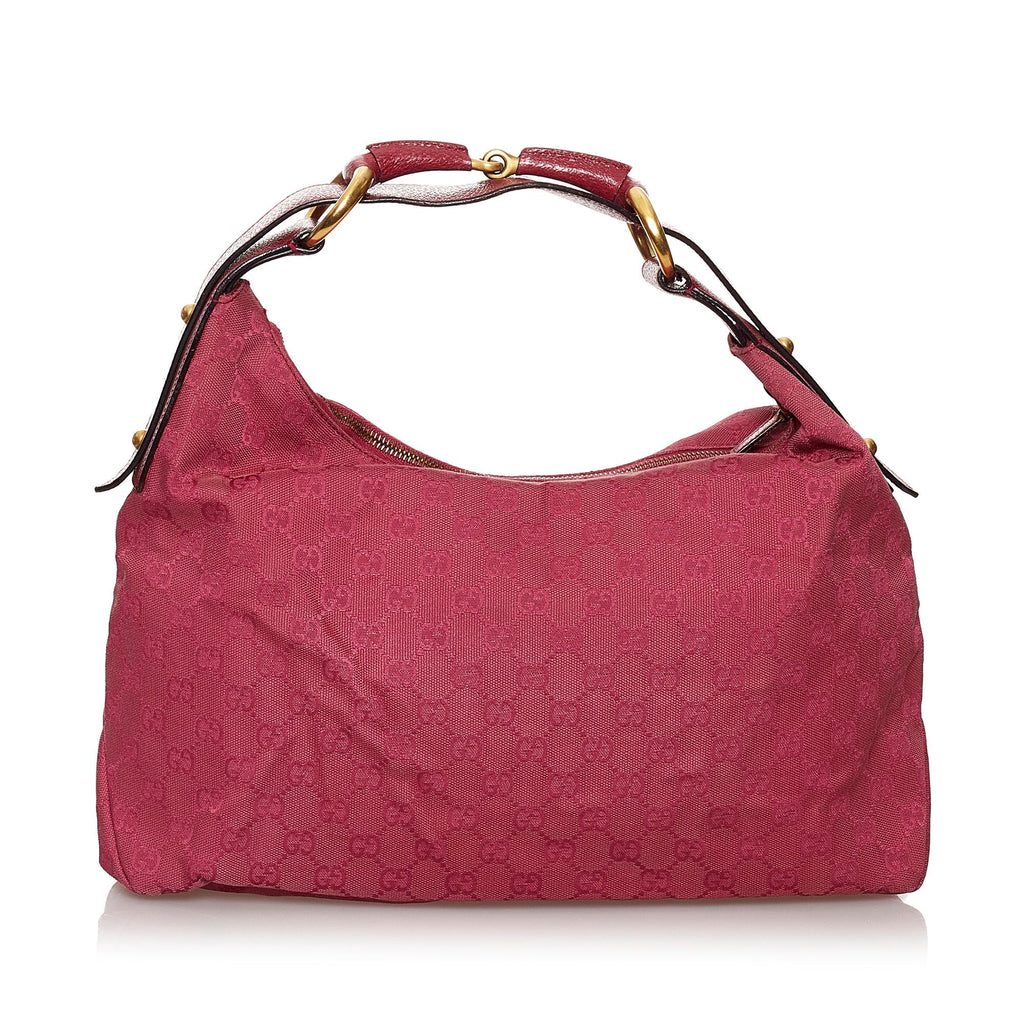 Gucci Gucci Canvas Horsebit Shoulder bag (SHG-30135)