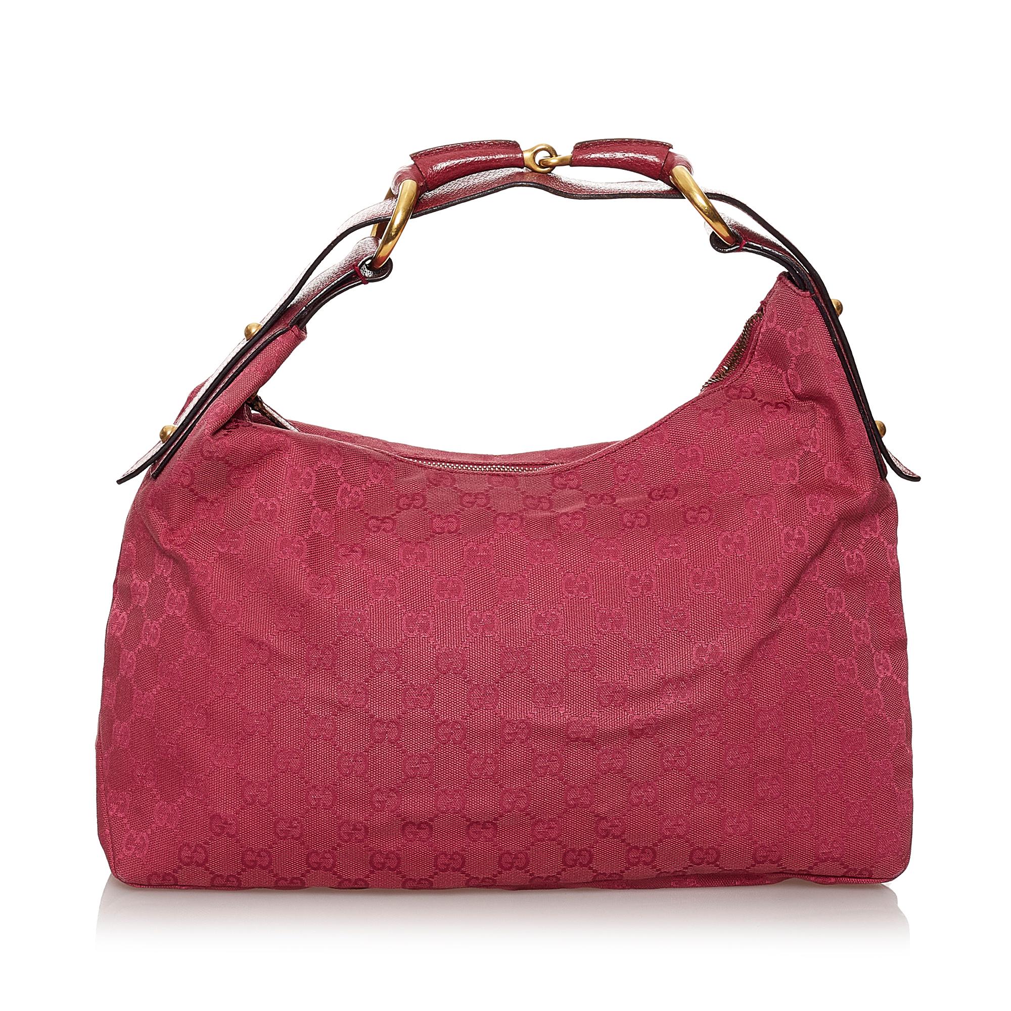 Gucci Gucci Canvas Horsebit Shoulder bag (SHG-30135)