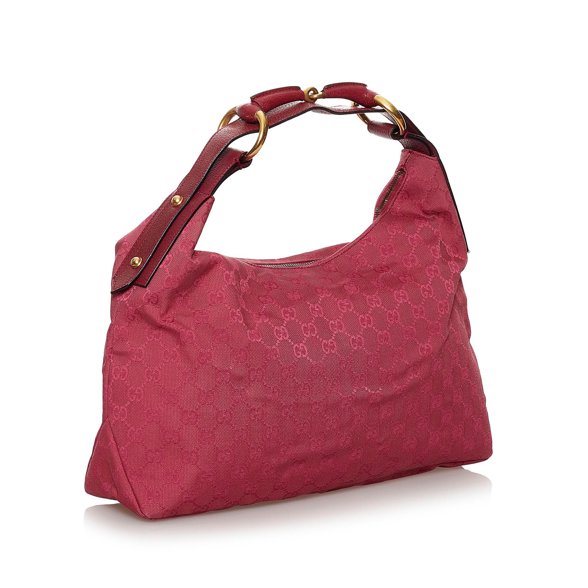 Gucci Gucci Canvas Horsebit Shoulder bag (SHG-30135)
