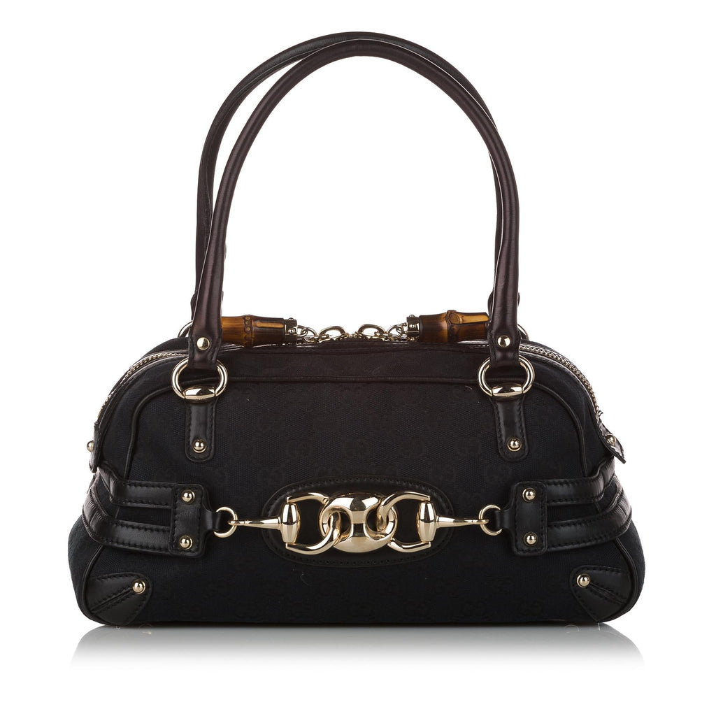Gucci Gucci Canvas Horsebit Wave Handbag (SHG-31049)