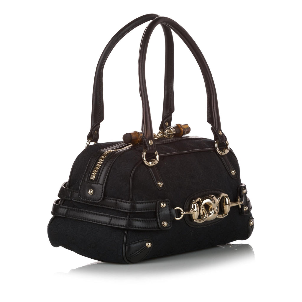 Gucci Gucci Canvas Horsebit Wave Handbag (SHG-31049)