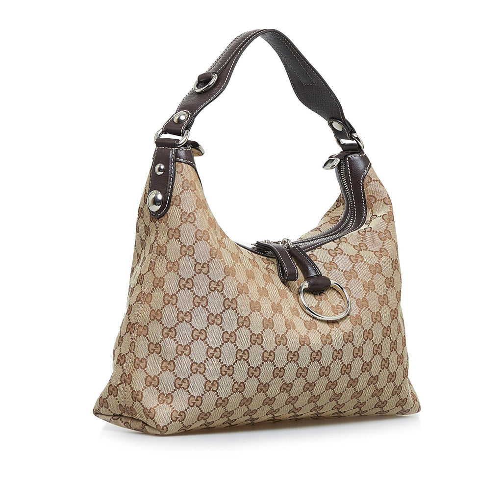 Gucci GG Canvas Icon Bit Satchel (SHG-u2vEb8)