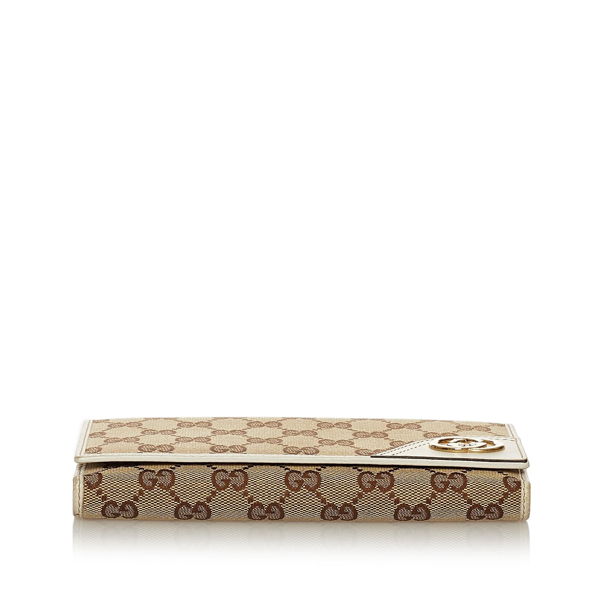 Gucci Gucci Canvas Interlocking G Long Wallet (SHG-28727)