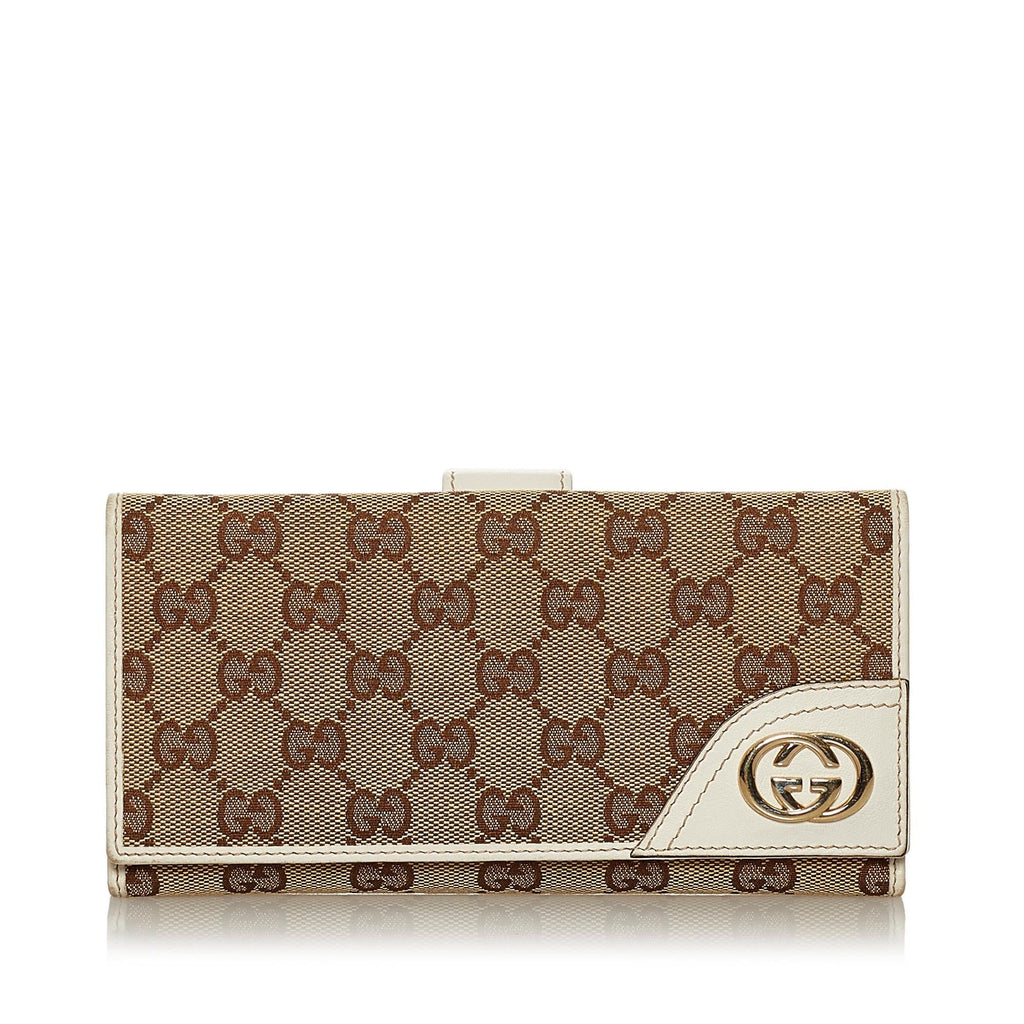 Gucci Gucci Canvas Interlocking G Long Wallet (SHG-28727)