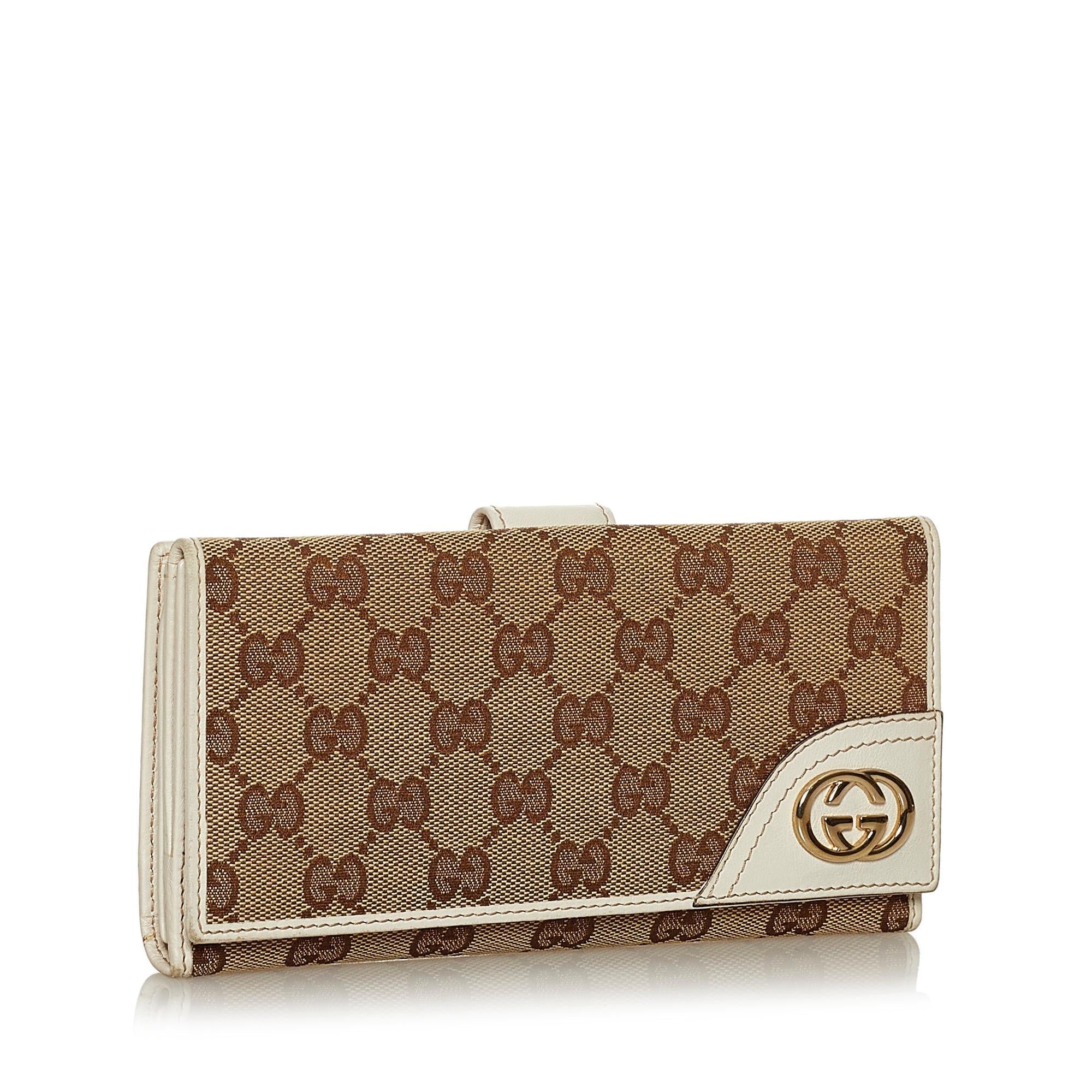 Gucci Gucci Canvas Interlocking G Long Wallet (SHG-28727)