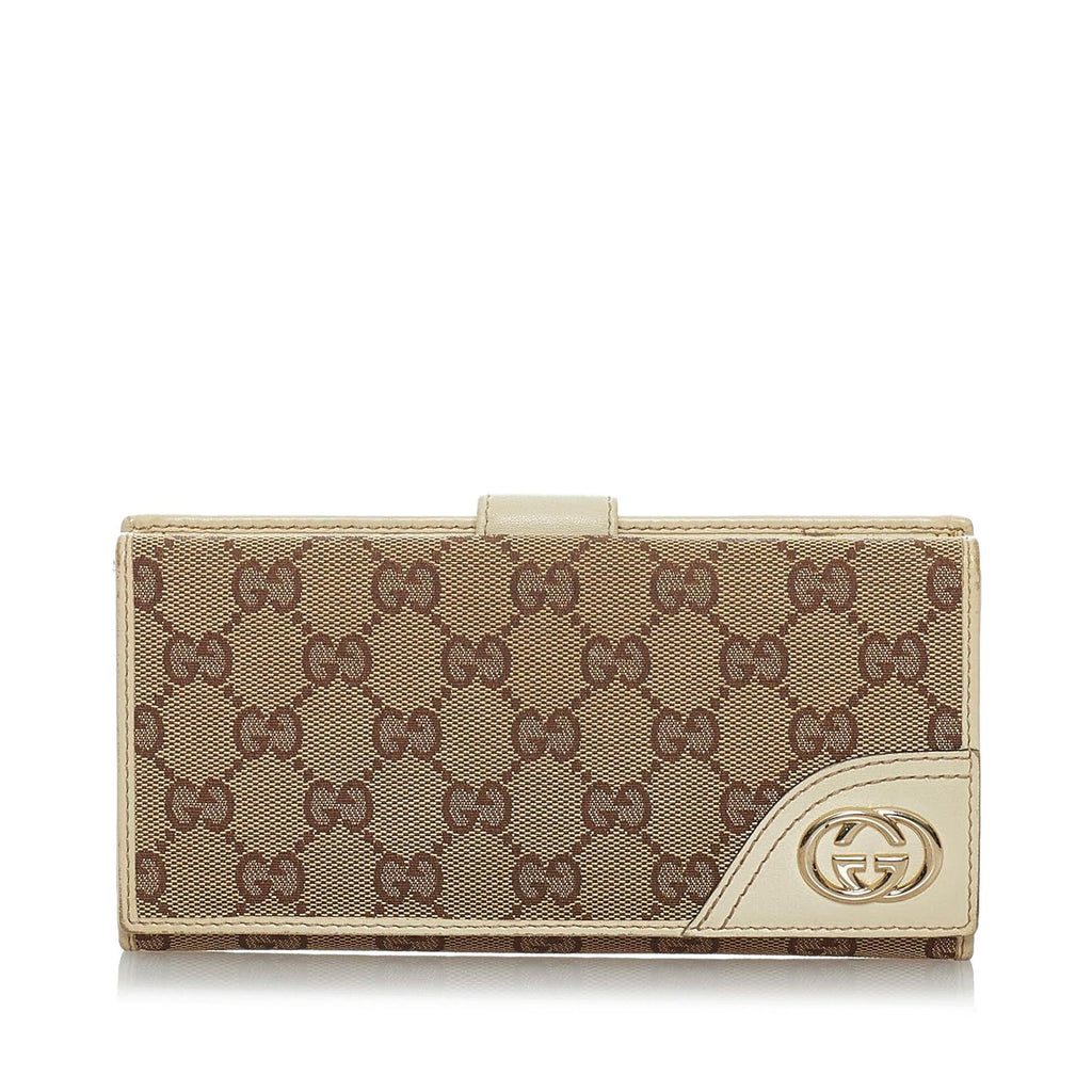Gucci Gucci Canvas Interlocking G Long Wallet (SHG-29699)