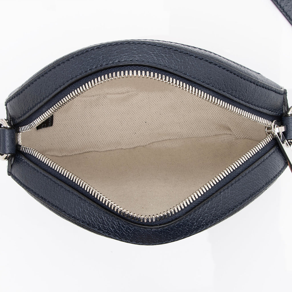 Gucci GG Canvas Interlocking G Patch Round Shoulder Bag (SHF-23569)
