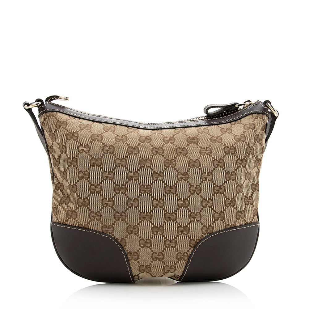 Gucci Gucci Canvas Interlocking Heart Crossbody Bag (SHF-21469)