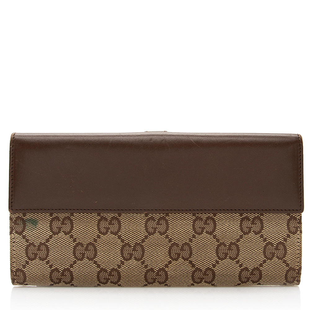 Gucci Gucci Canvas Jackie Long Wallet (SHF-20730)