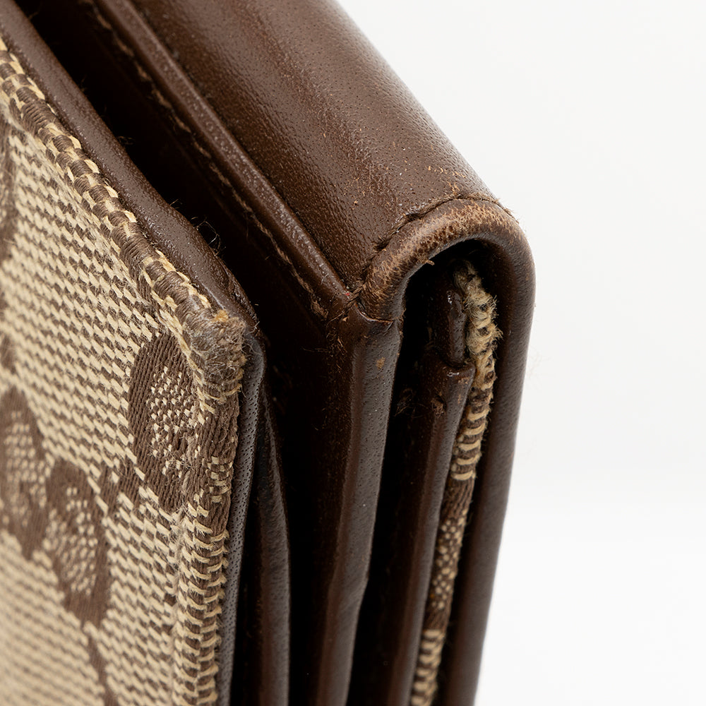 Gucci Gucci Canvas Jackie Long Wallet (SHF-20730)