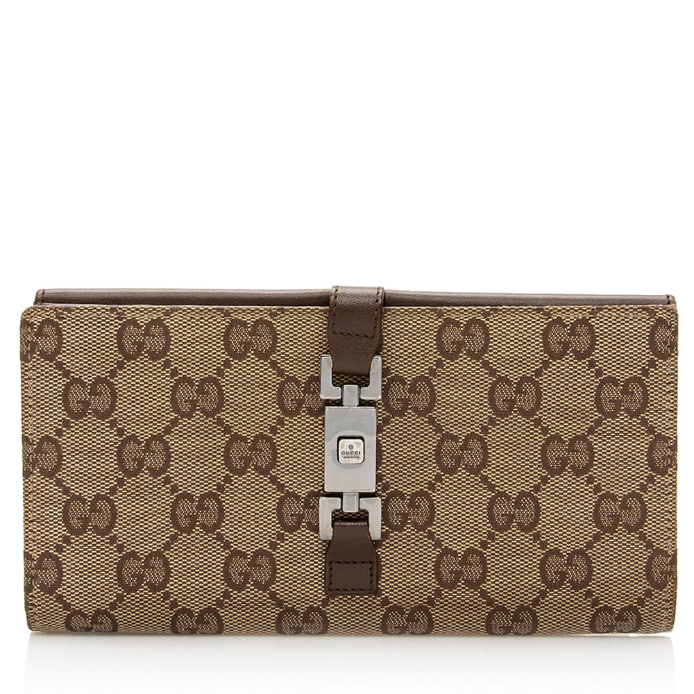 Gucci Gucci Canvas Jackie Long Wallet (SHF-20730)
