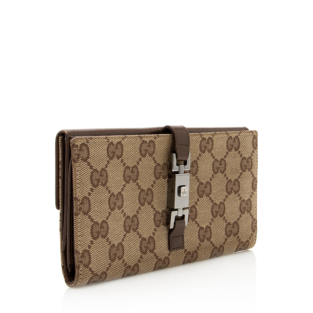 Gucci Gucci Canvas Jackie Long Wallet (SHF-20730)