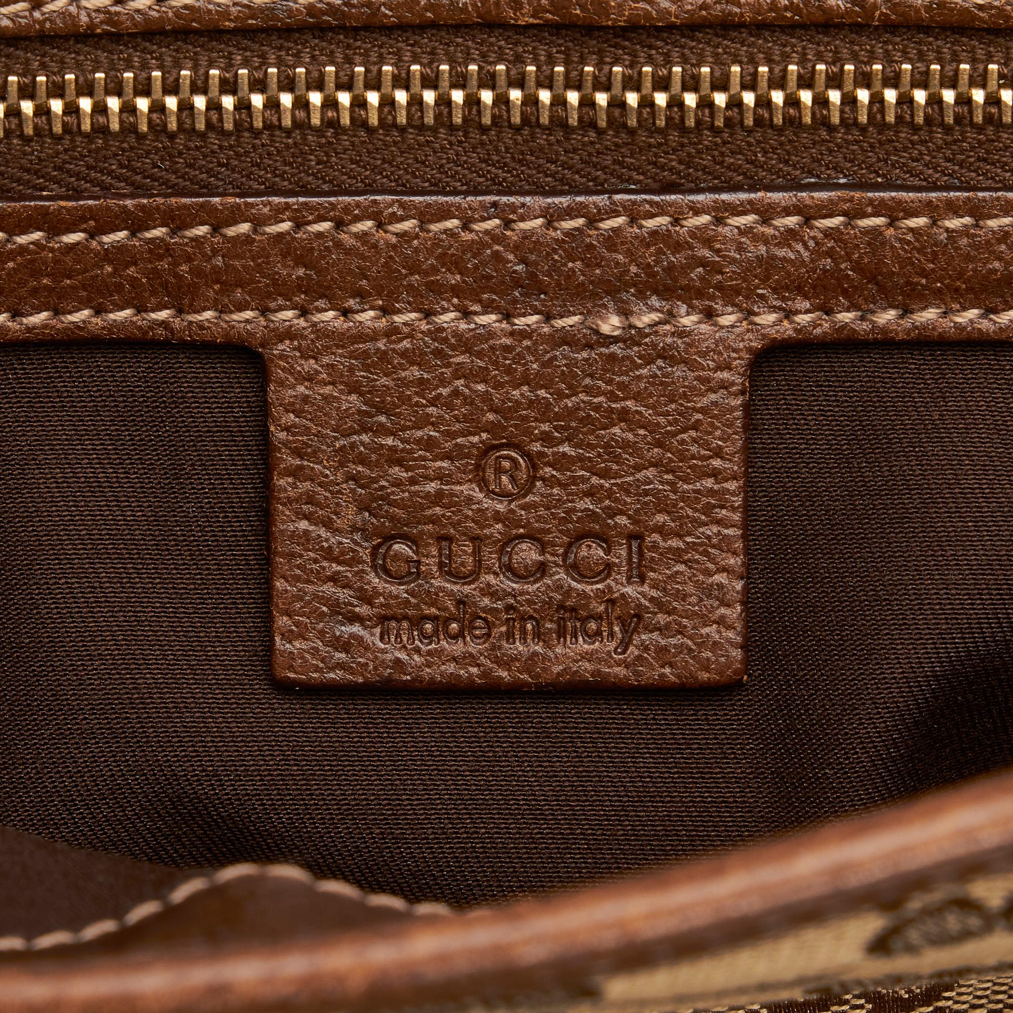 Gucci GG Canvas Jackie Piston Lock Handbag (SHG-oonzW2)