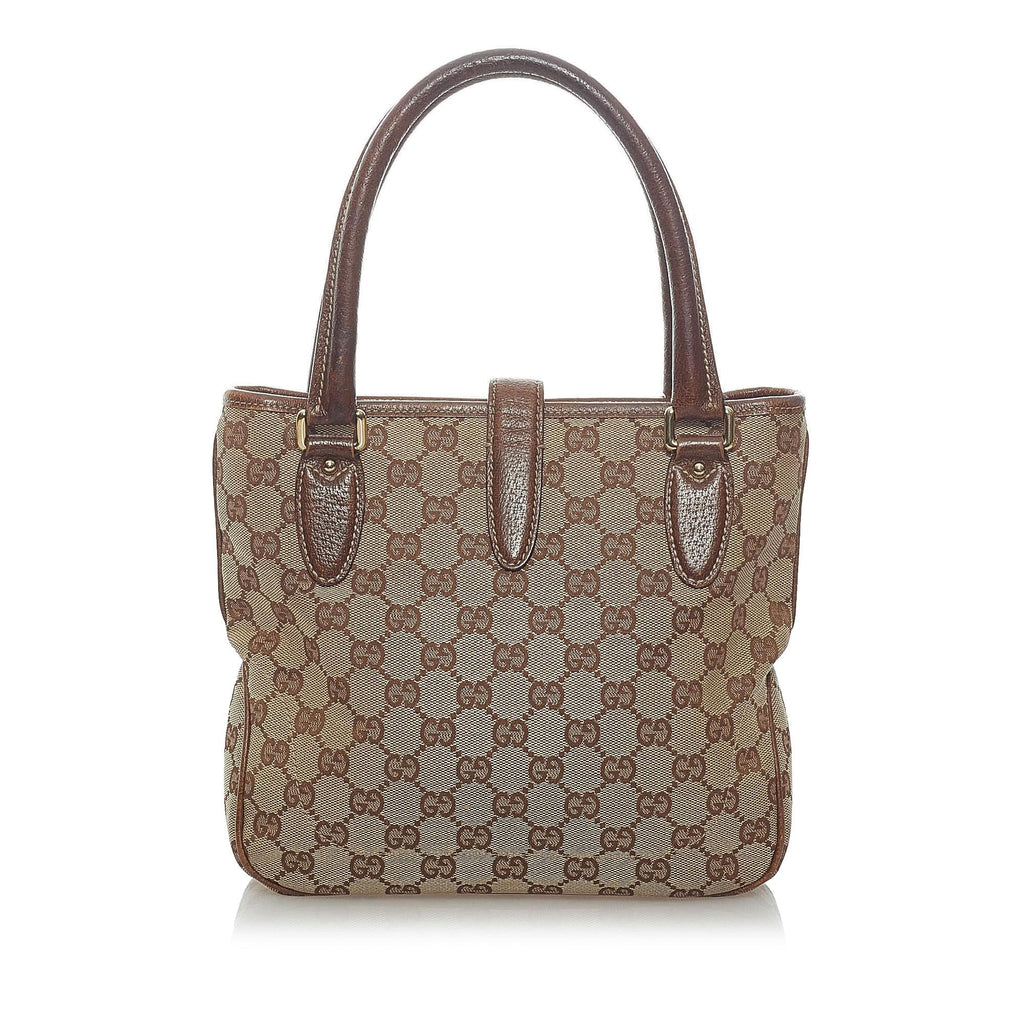 Gucci GG Canvas Jackie Piston Lock Tote Bag (SHG-33261)