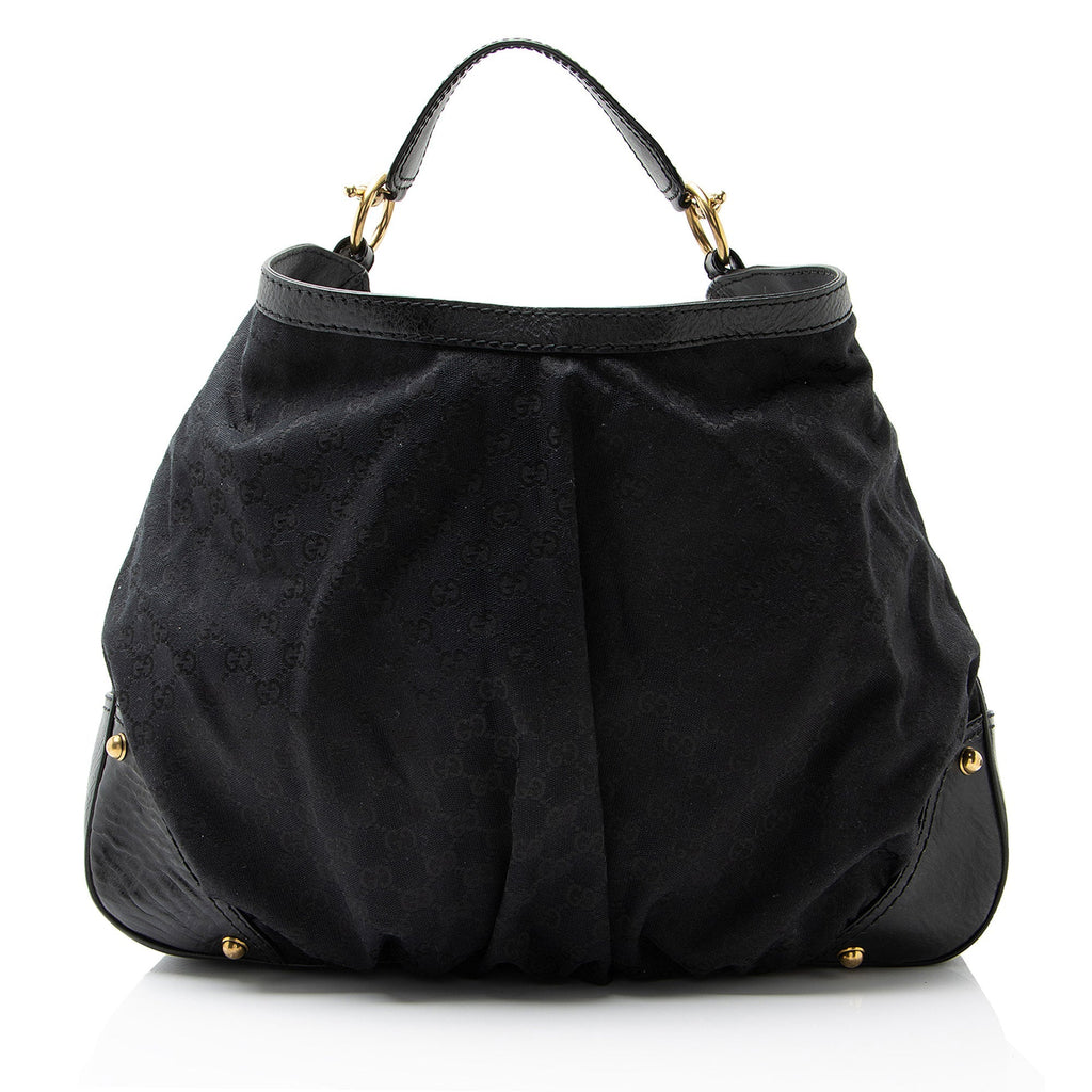 Gucci GG Canvas Jockey Large Hobo