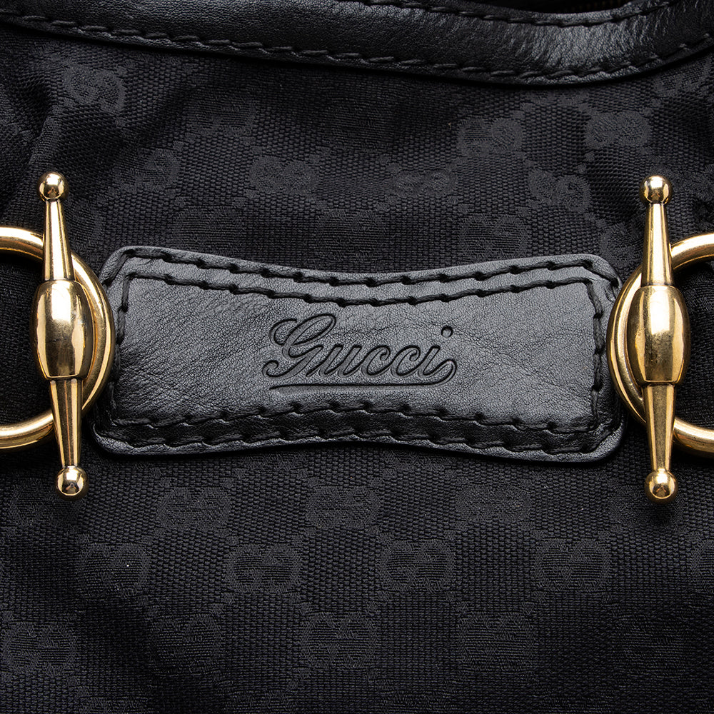 Gucci GG Canvas Jockey Medium Tote (SHF-17167)