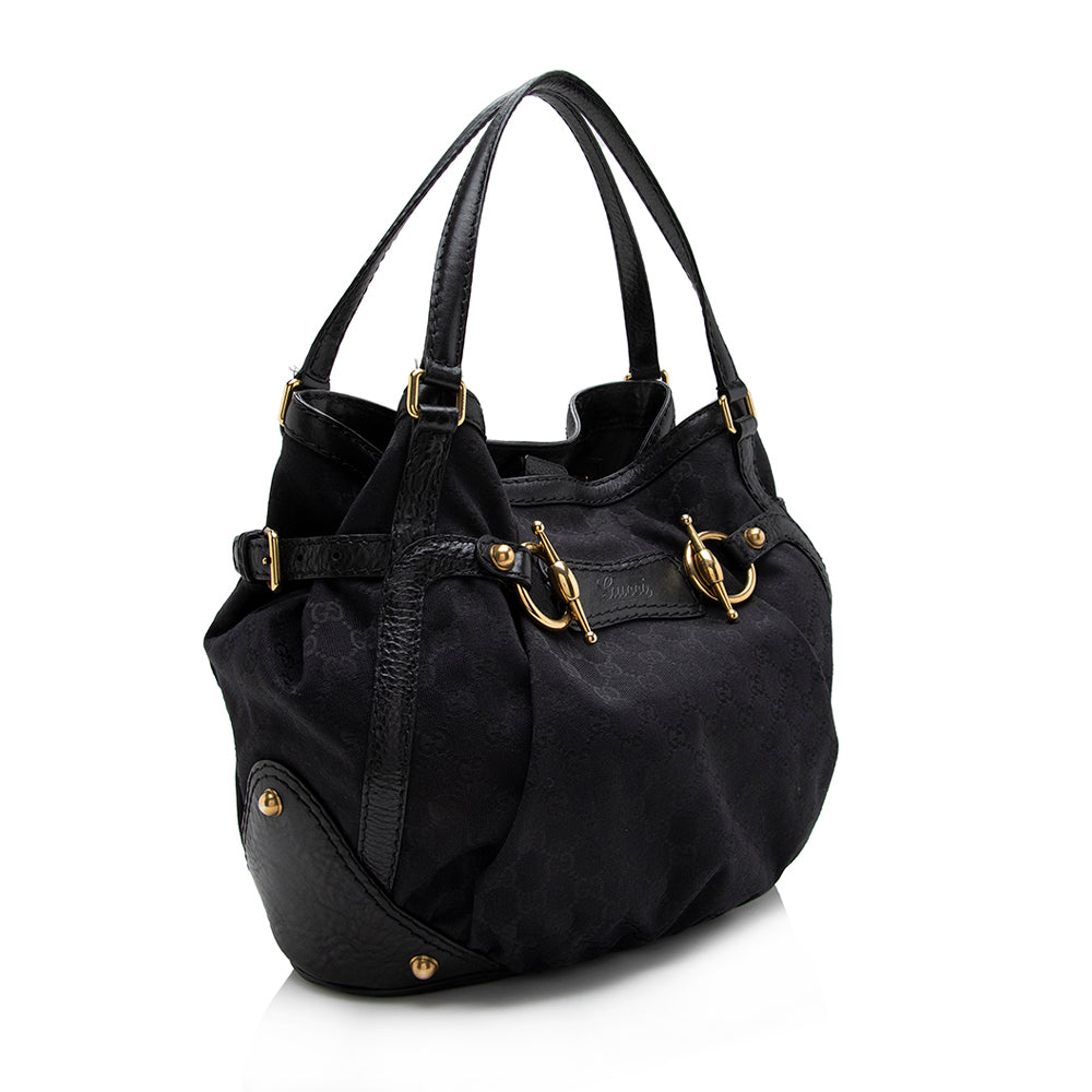 Gucci GG Canvas Jockey Medium Tote (SHF-17167)