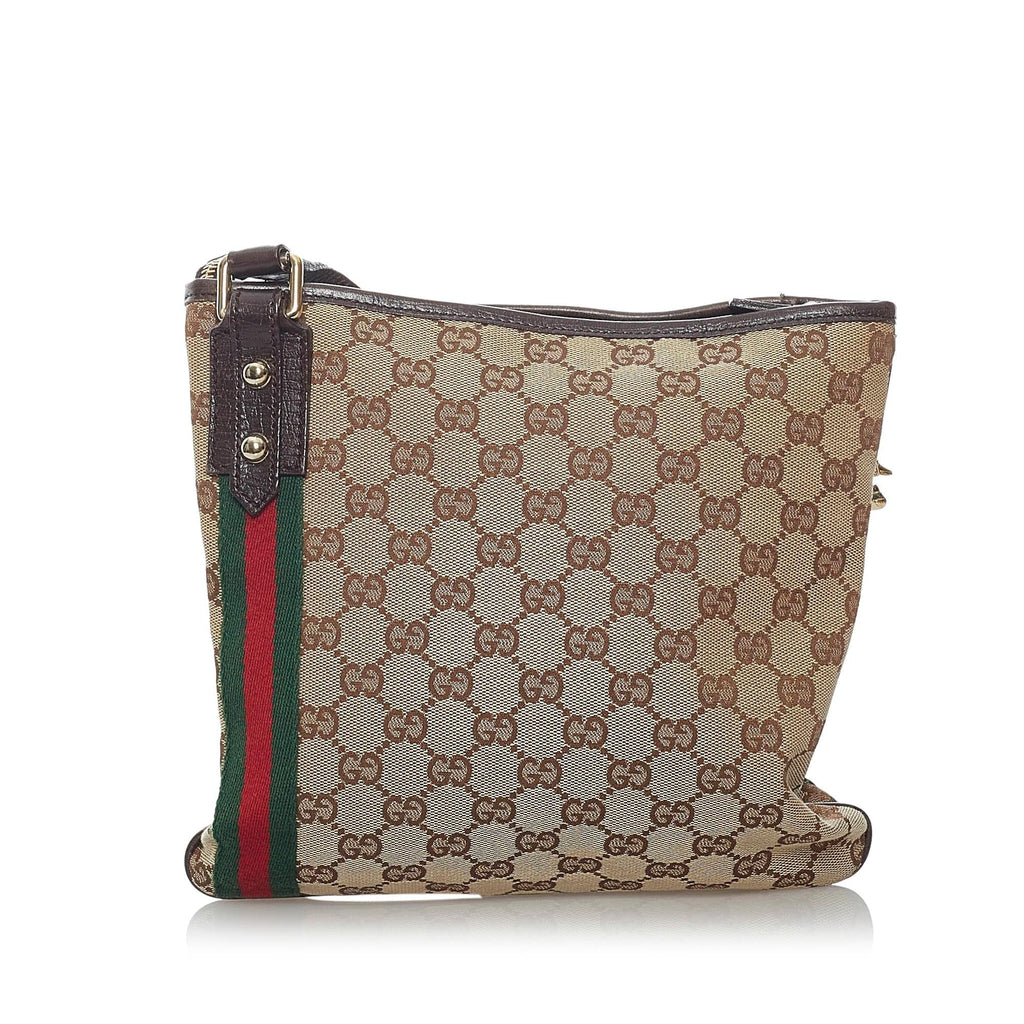 Gucci Gucci Canvas Jolicoeur Crossbody Bag (SHG-29452)