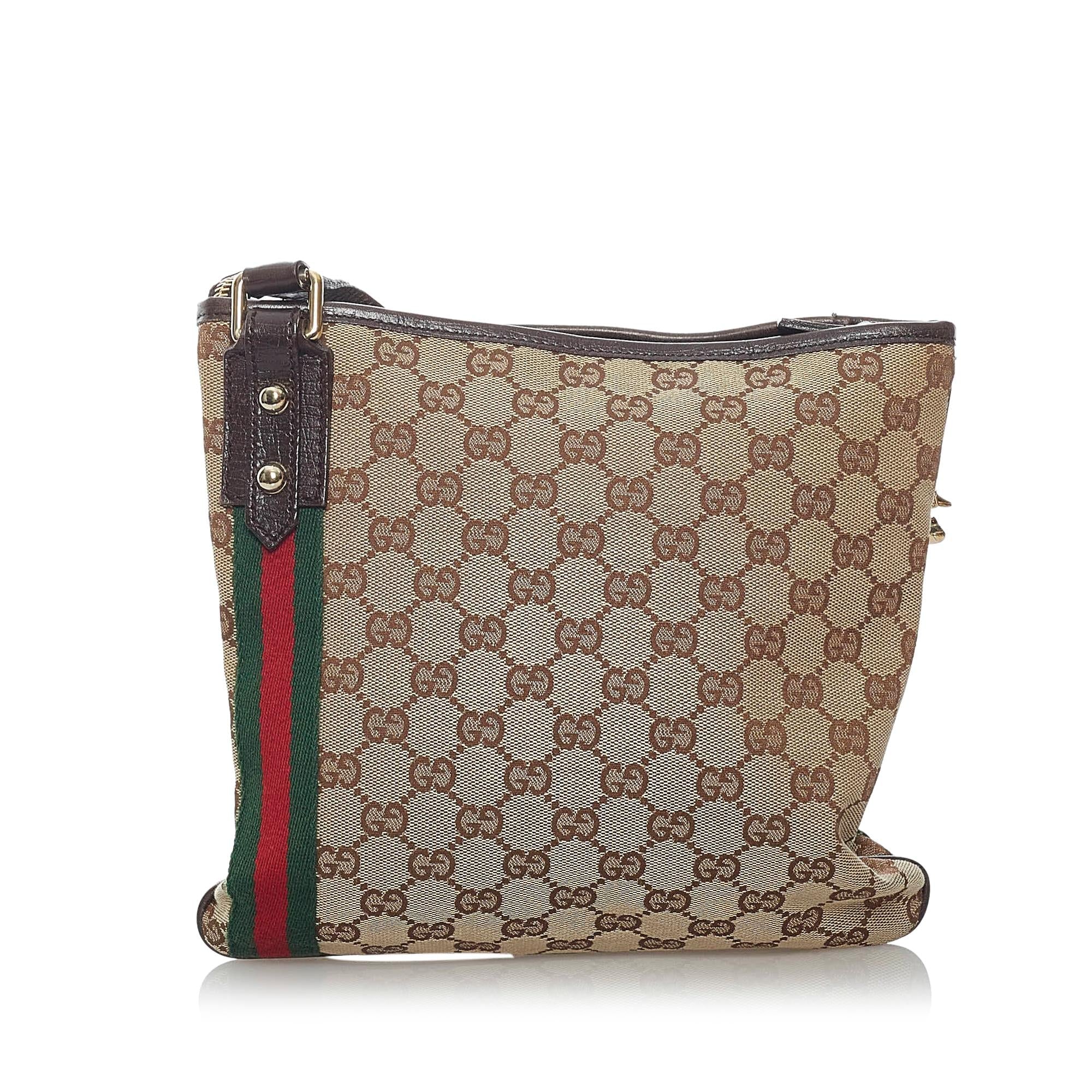 Gucci Gucci Canvas Jolicoeur Crossbody Bag (SHG-29452)