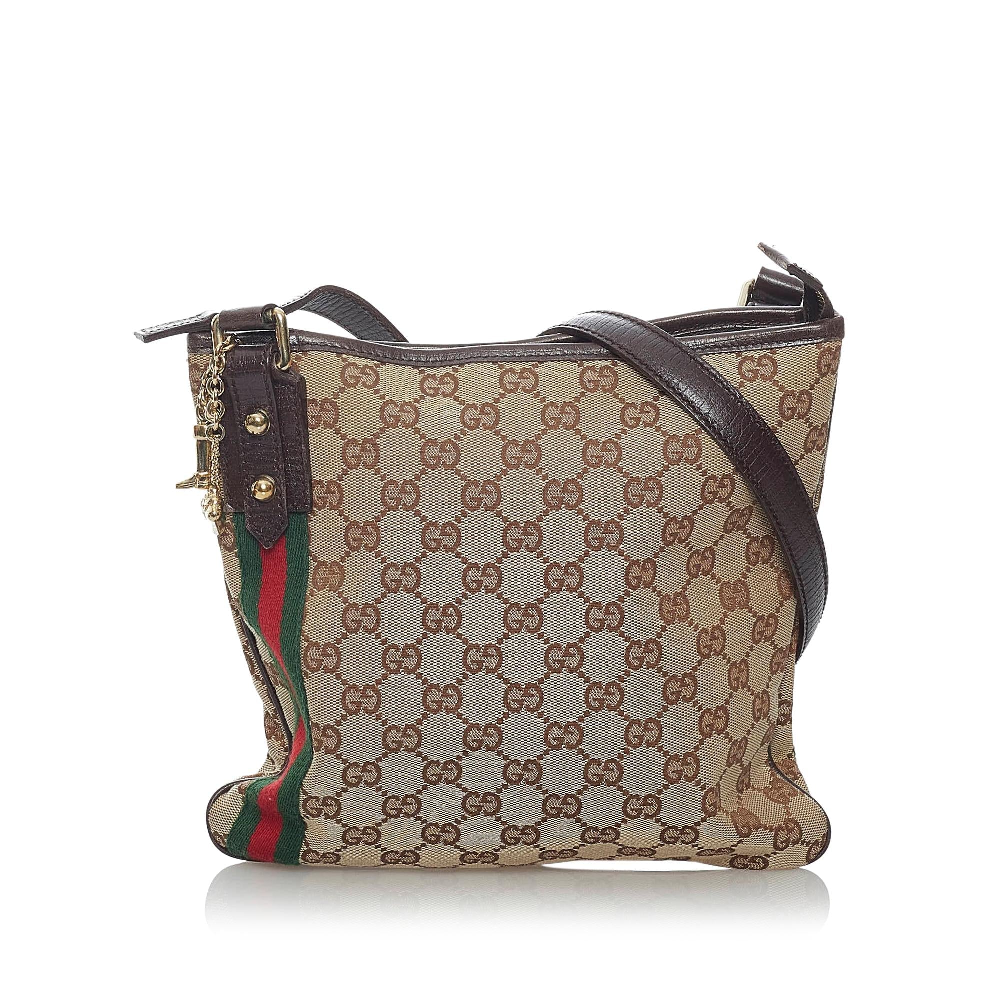Gucci Gucci Canvas Jolicoeur Crossbody Bag (SHG-29452)