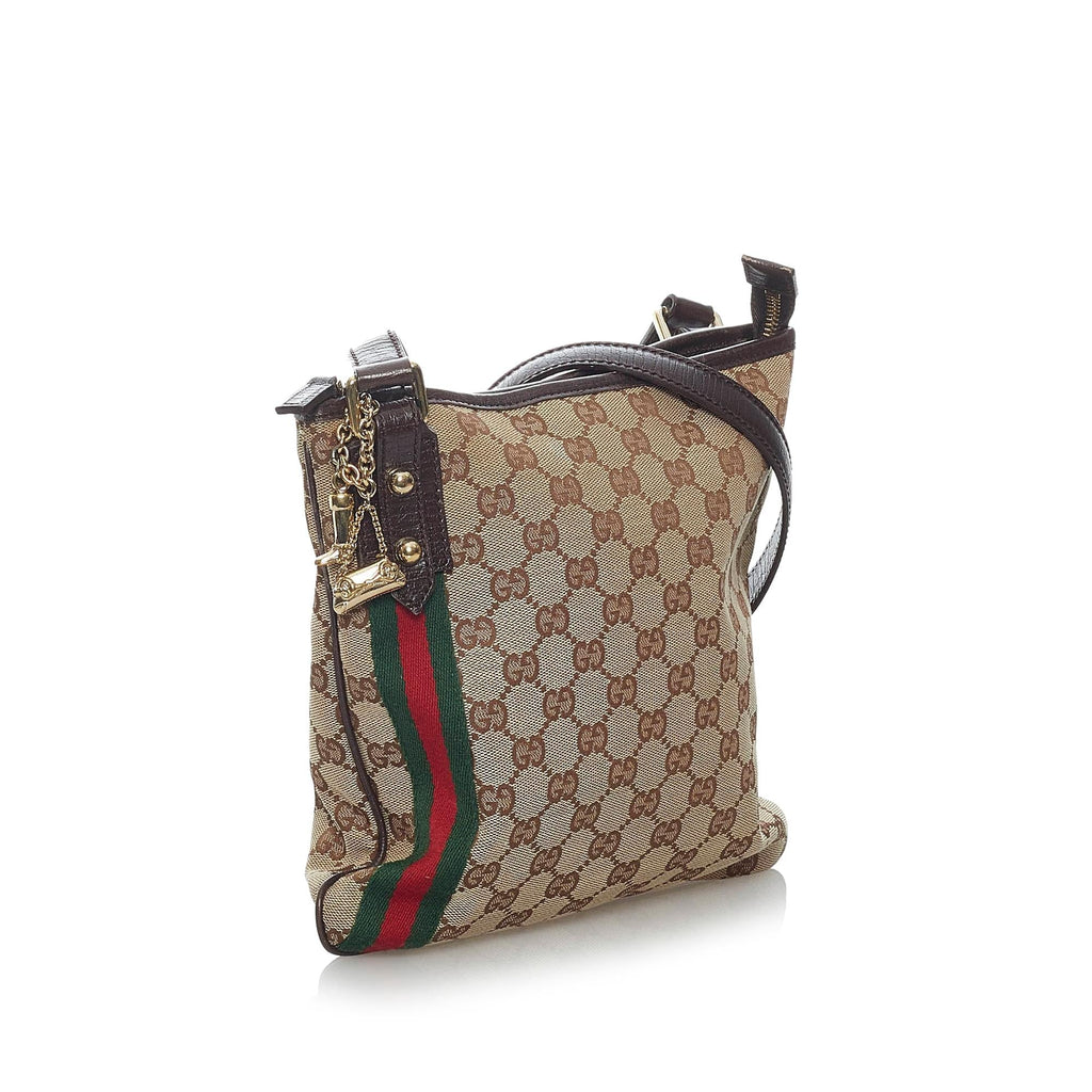 Gucci Gucci Canvas Jolicoeur Crossbody Bag (SHG-29452)