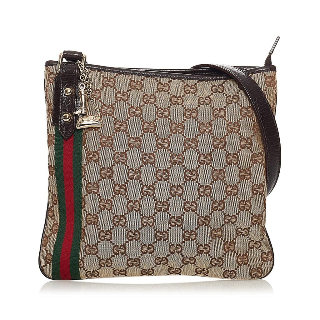 Gucci Gucci Canvas Jolicoeur Crossbody Bag (SHG-32801)