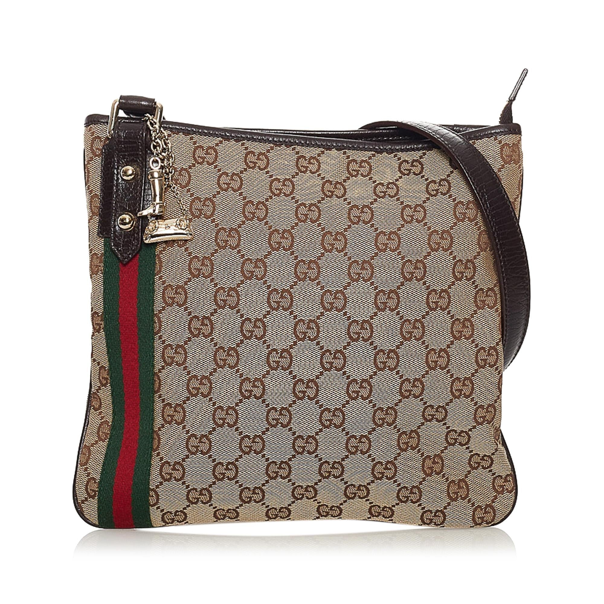Gucci Gucci Canvas Jolicoeur Crossbody Bag (SHG-32801)