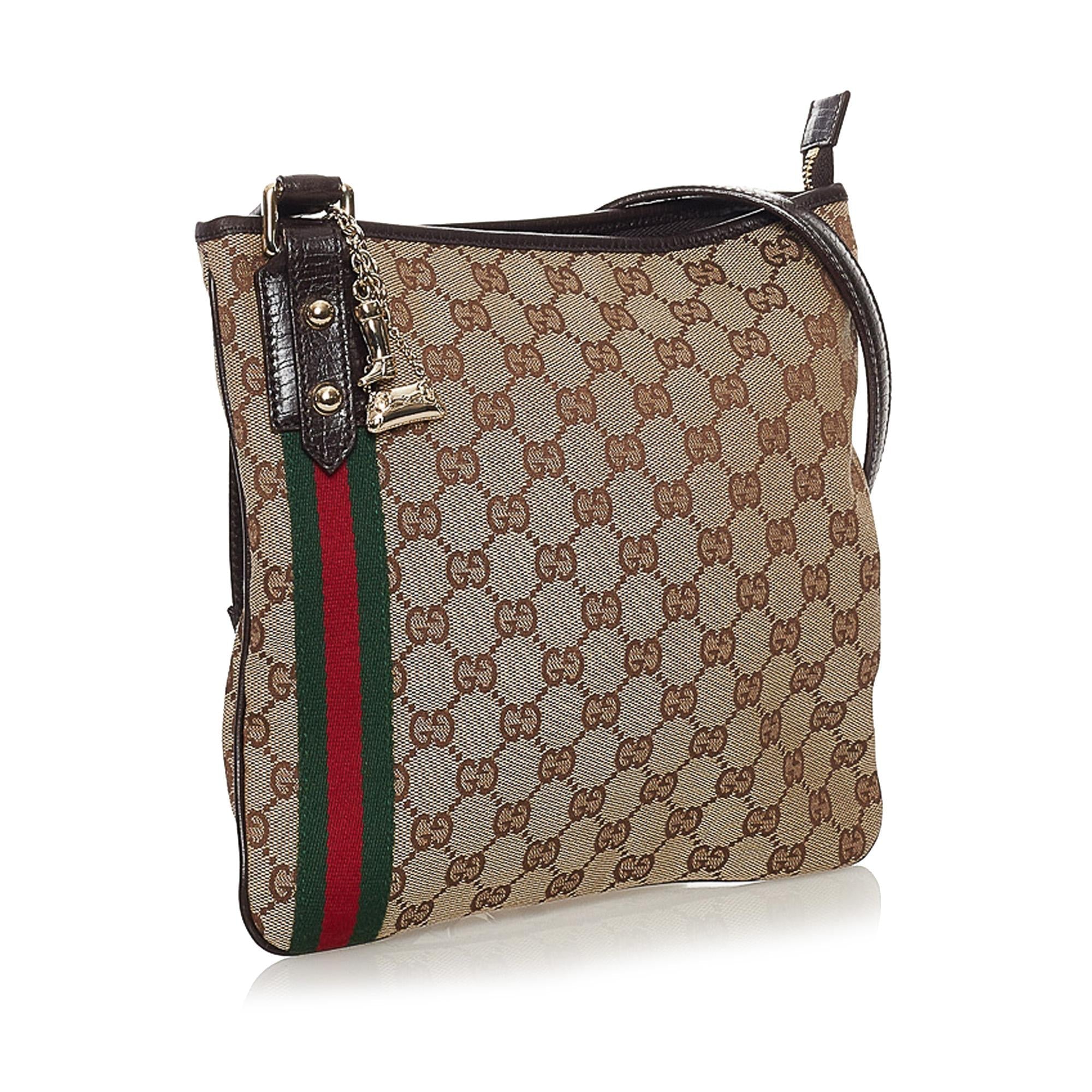 Gucci Gucci Canvas Jolicoeur Crossbody Bag (SHG-32801)