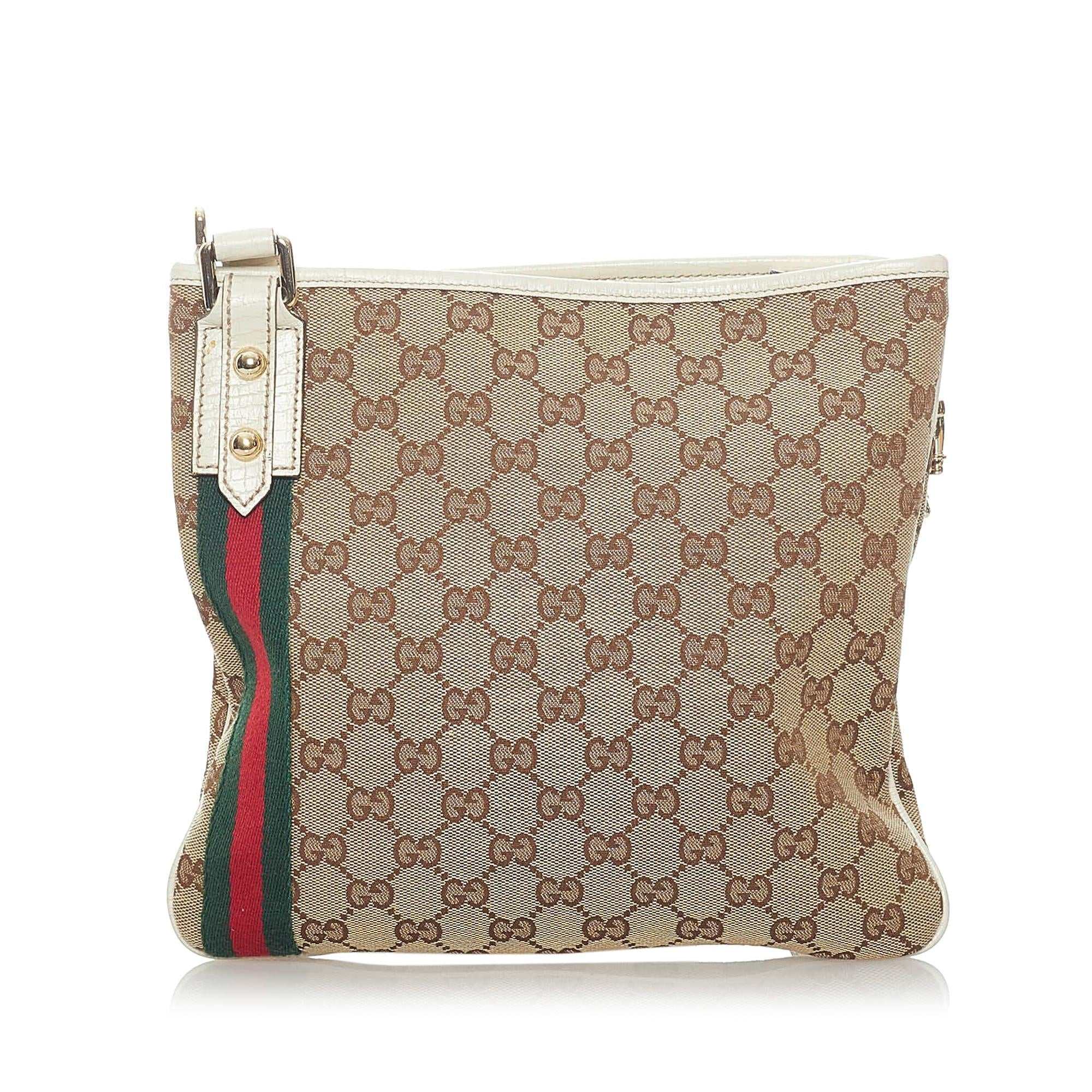 Gucci Gucci Canvas Jolicoeur Crossbody Bag (SHG-32953)