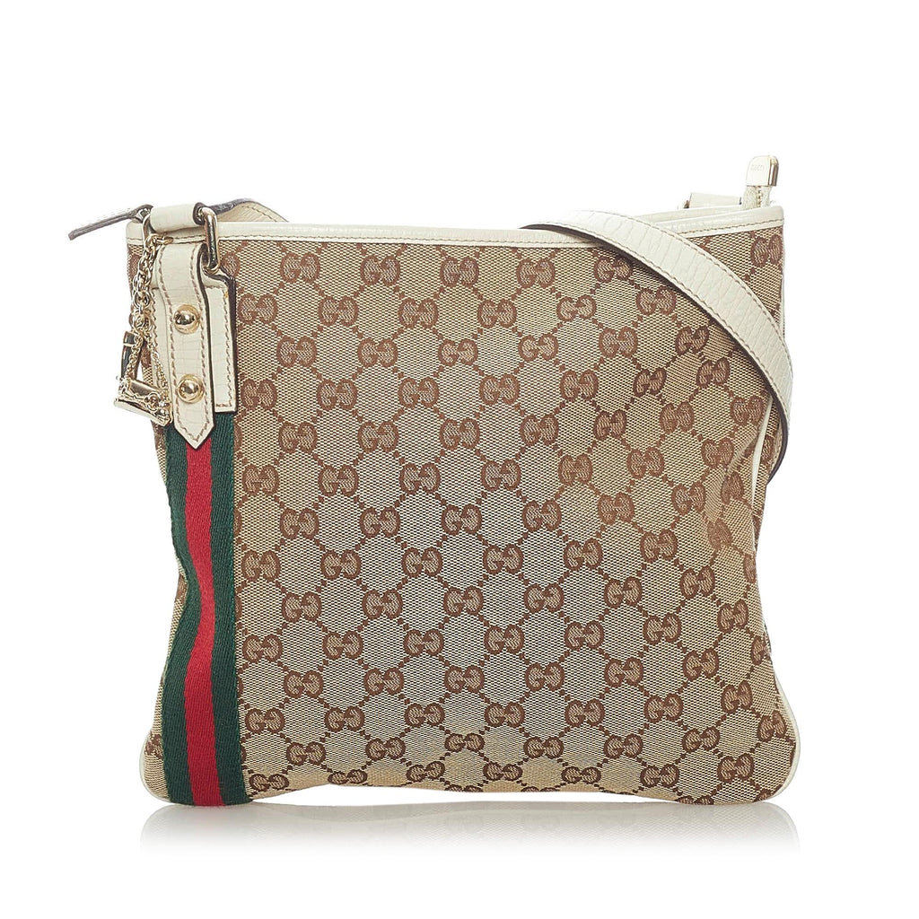 Gucci Gucci Canvas Jolicoeur Crossbody Bag (SHG-32953)