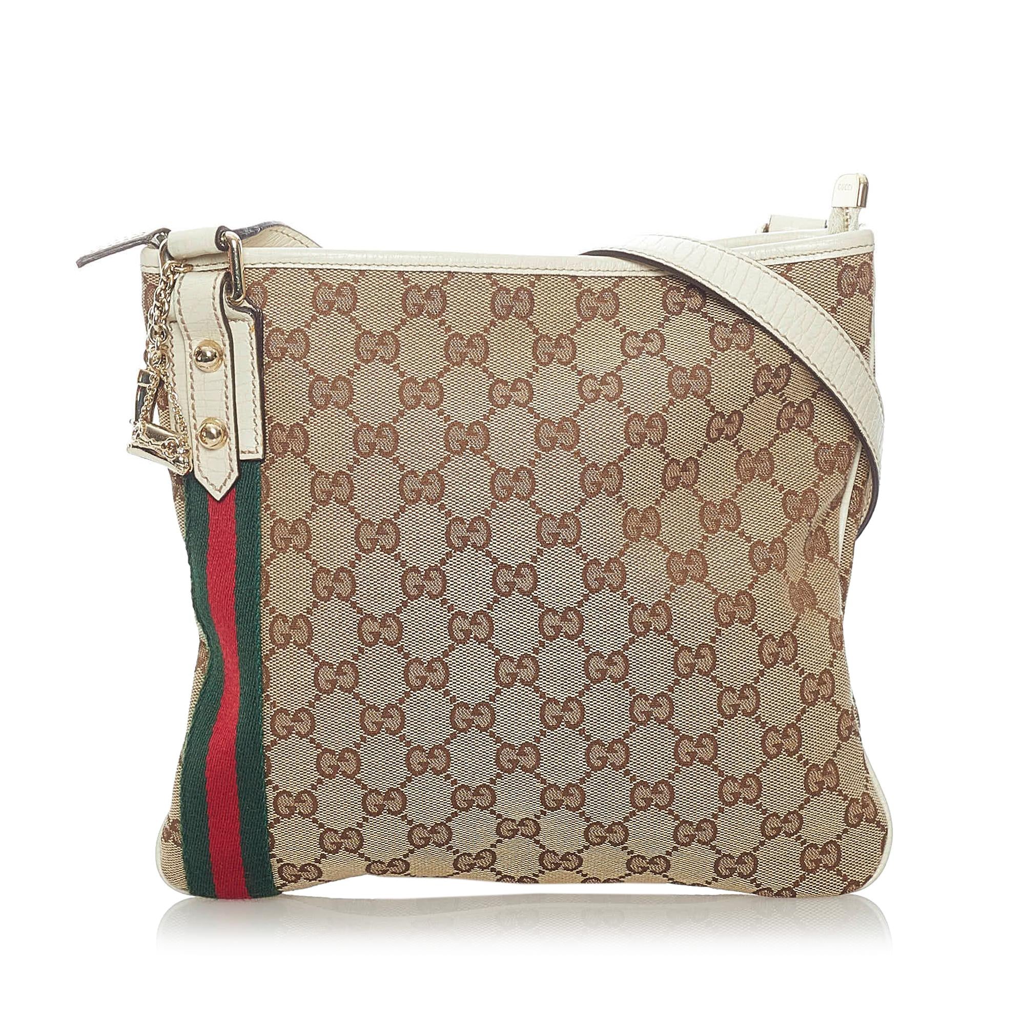 Gucci Gucci Canvas Jolicoeur Crossbody Bag (SHG-32953)