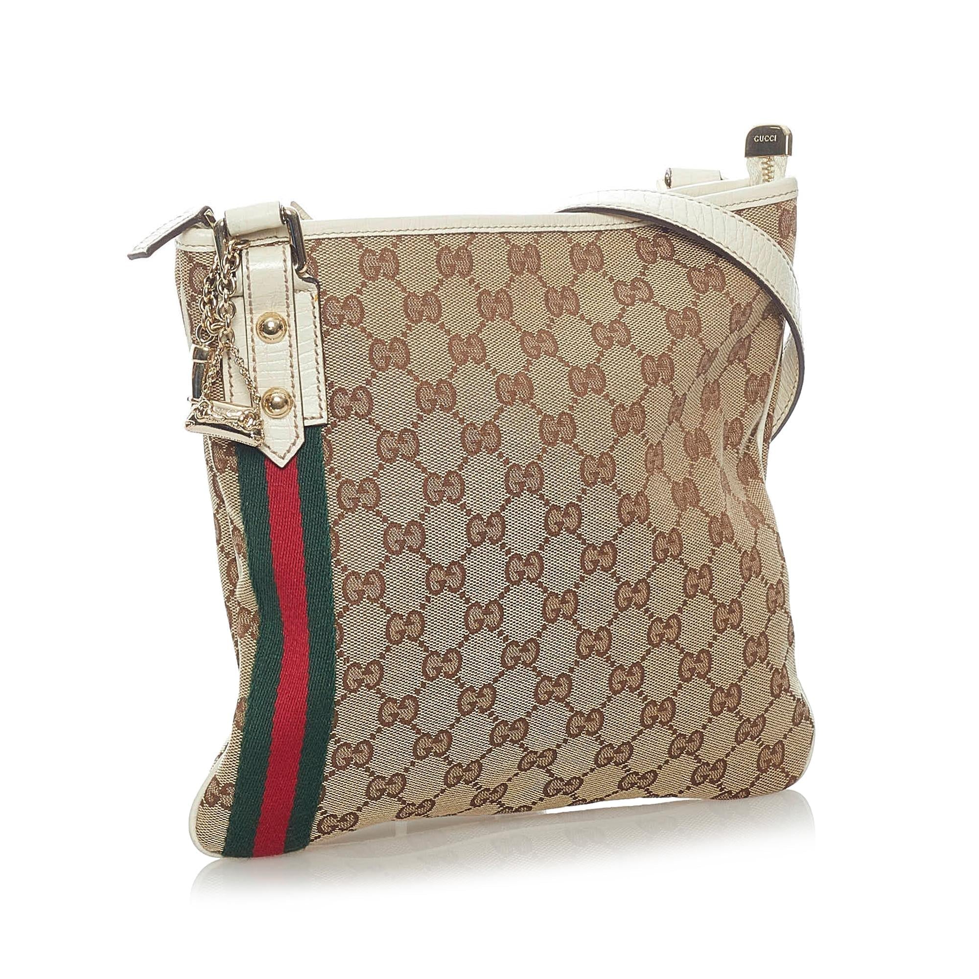 Gucci Gucci Canvas Jolicoeur Crossbody Bag (SHG-32953)