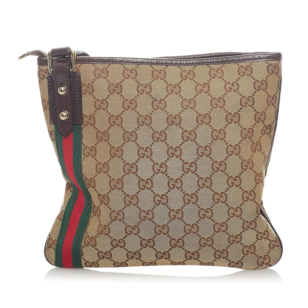 Gucci Gucci Canvas Jolicoeur Crossbody Bag (SHG-33077)