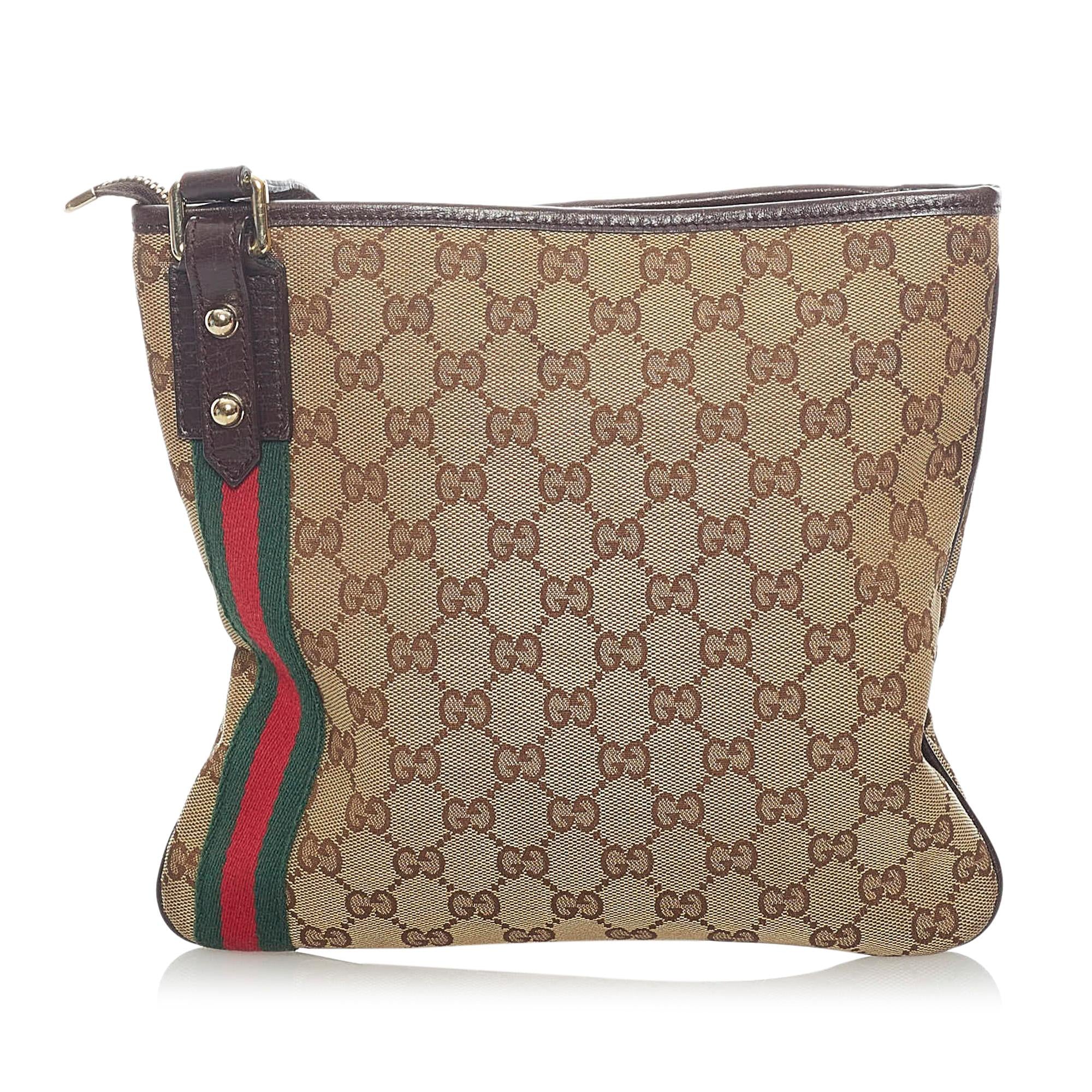 Gucci Gucci Canvas Jolicoeur Crossbody Bag (SHG-33077)
