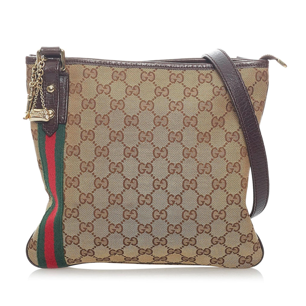 Gucci Gucci Canvas Jolicoeur Crossbody Bag (SHG-33077)