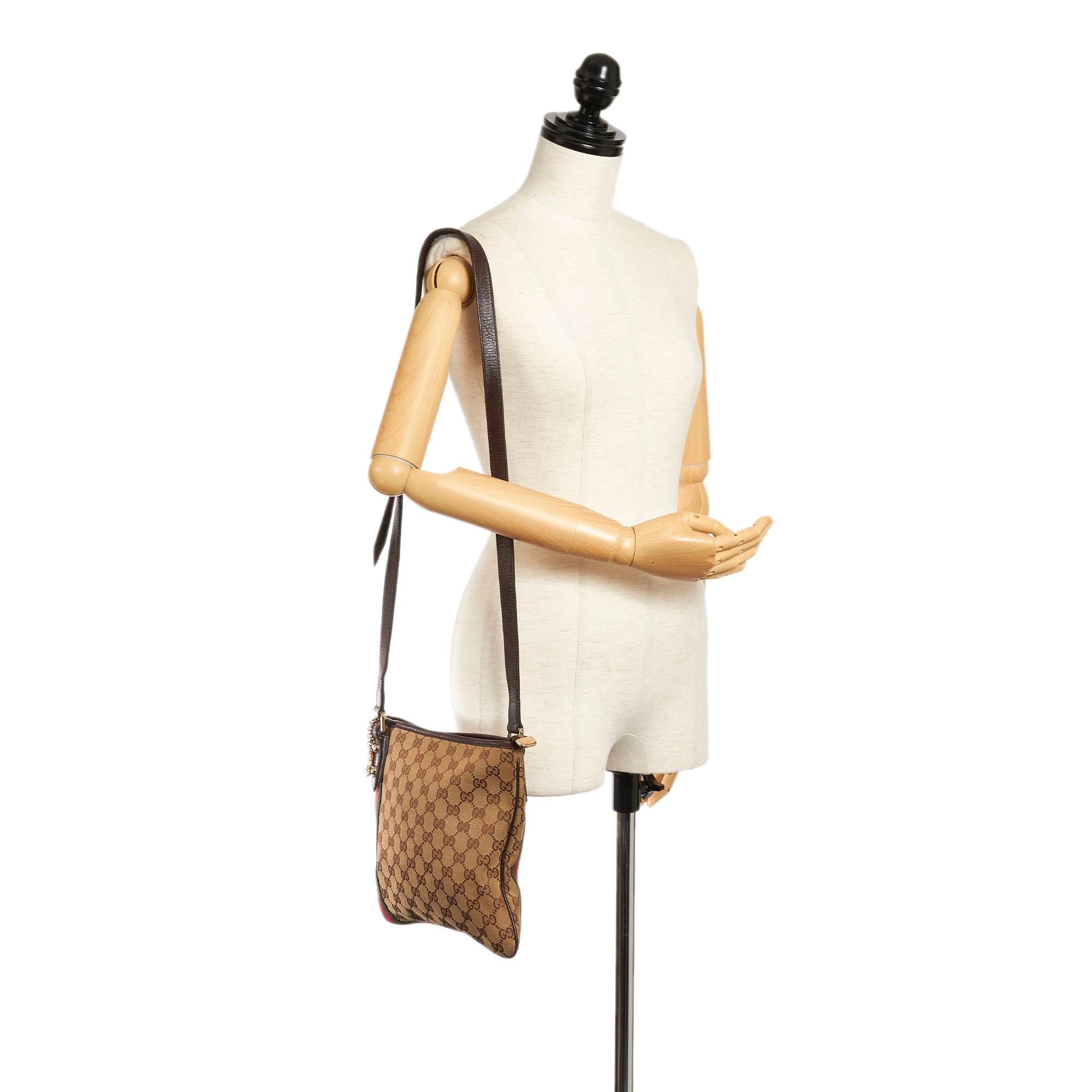 Gucci Gucci Canvas Jolicoeur Crossbody Bag (SHG-33077)