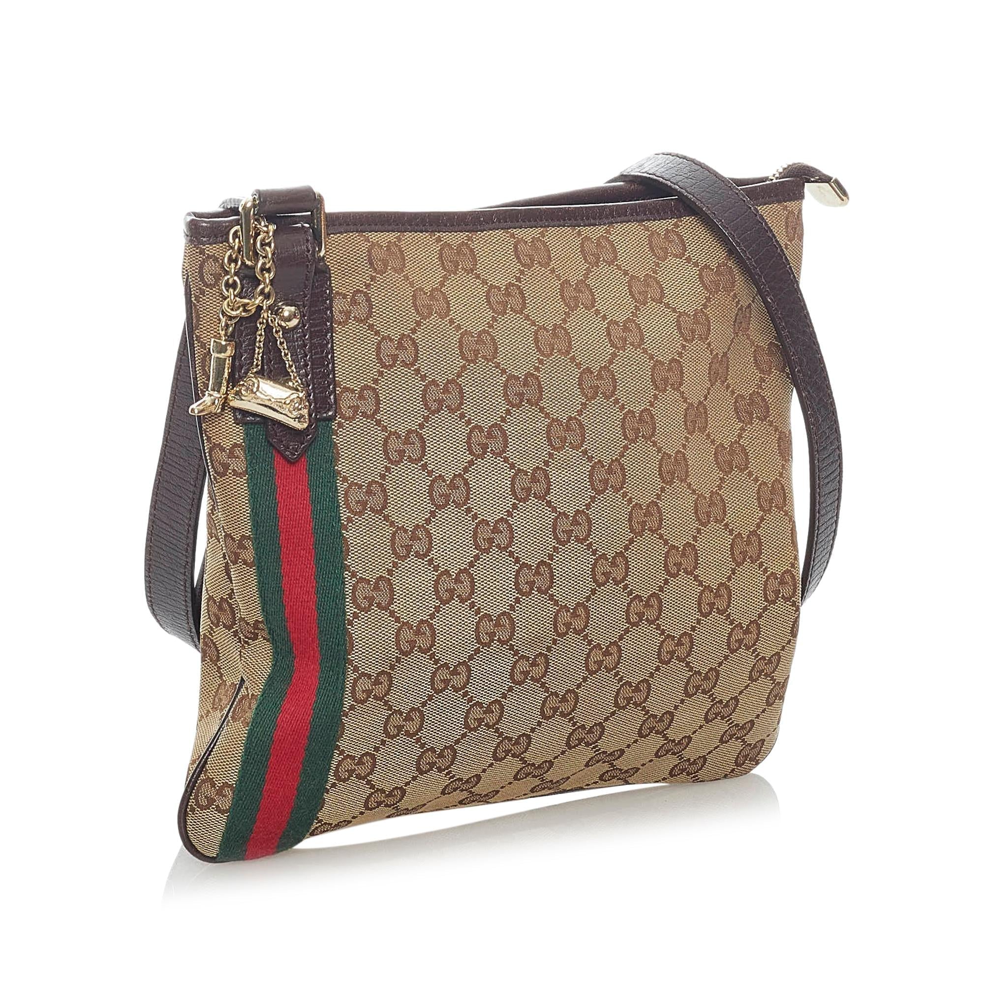 Gucci Gucci Canvas Jolicoeur Crossbody Bag (SHG-33077)