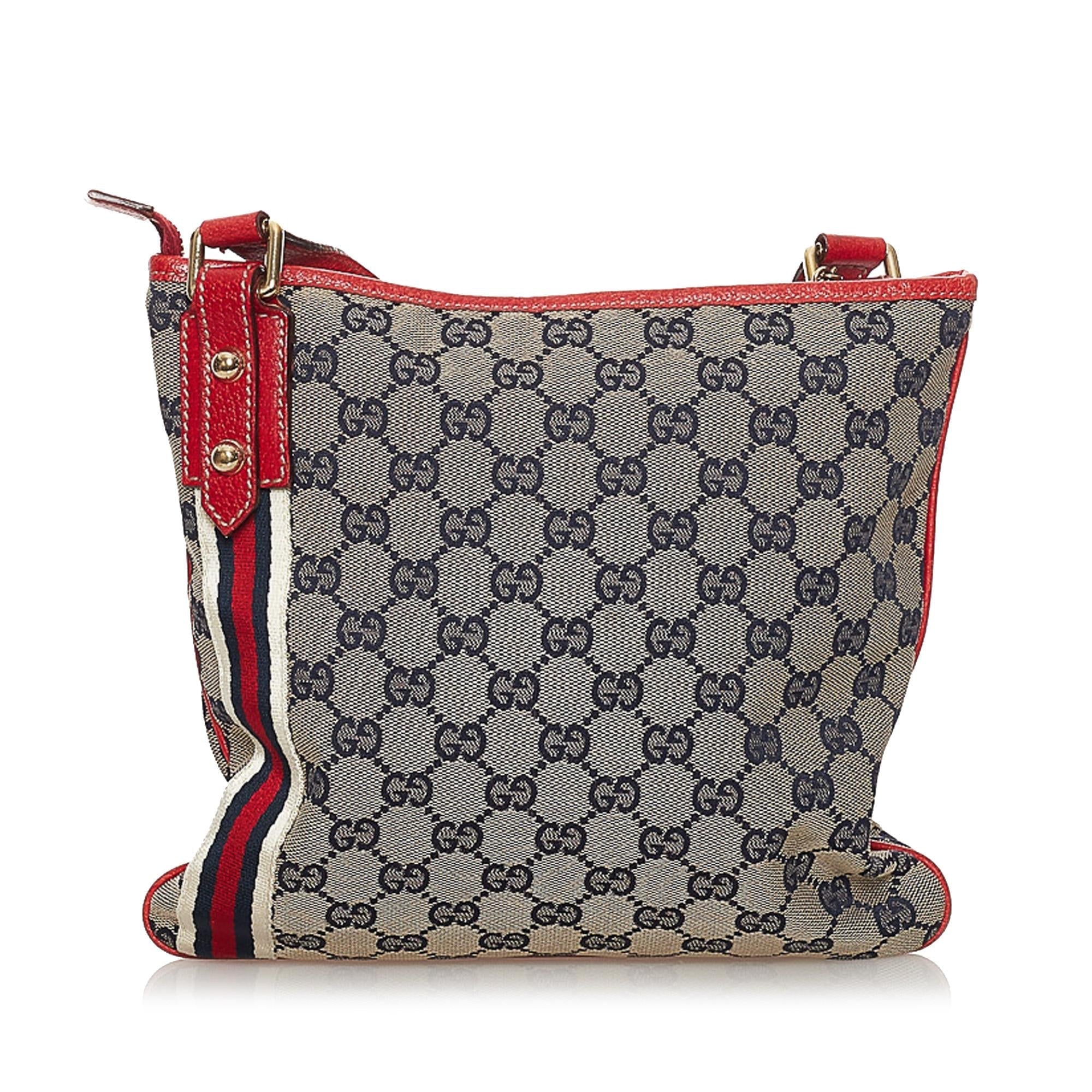 Gucci Gucci Canvas Jolicoeur Crossbody Bag (SHG-33379)