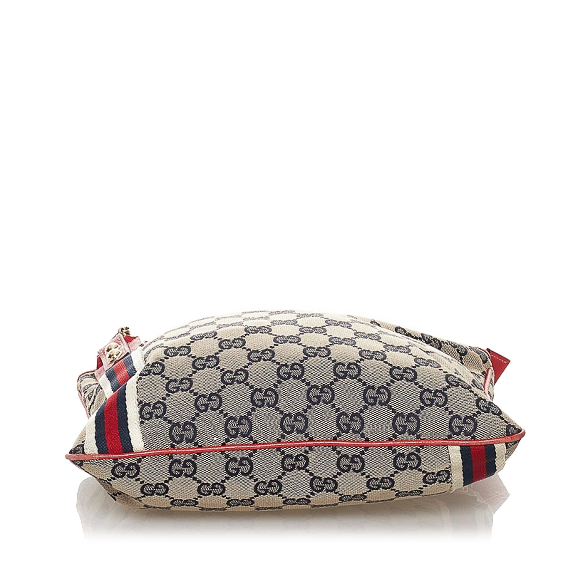 Gucci Gucci Canvas Jolicoeur Crossbody Bag (SHG-33379)