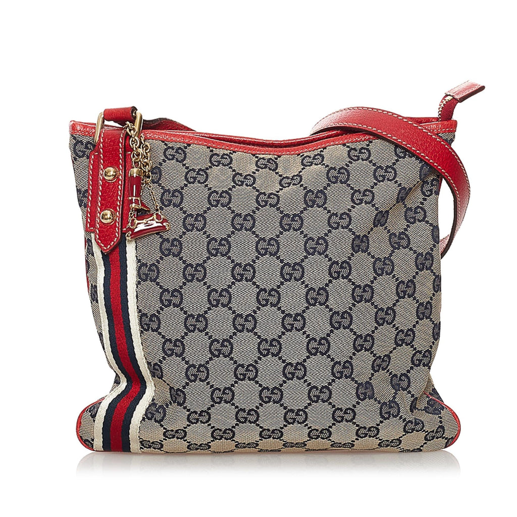 Gucci Gucci Canvas Jolicoeur Crossbody Bag (SHG-33379)