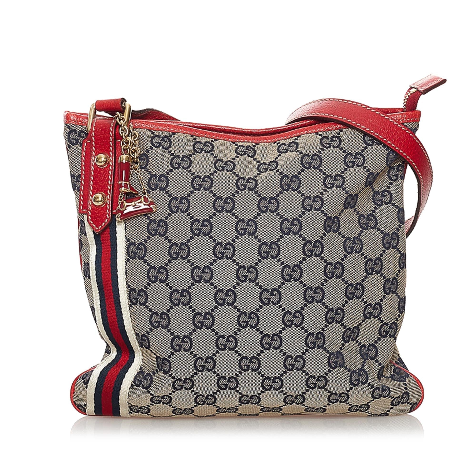 Gucci Gucci Canvas Jolicoeur Crossbody Bag (SHG-33379)